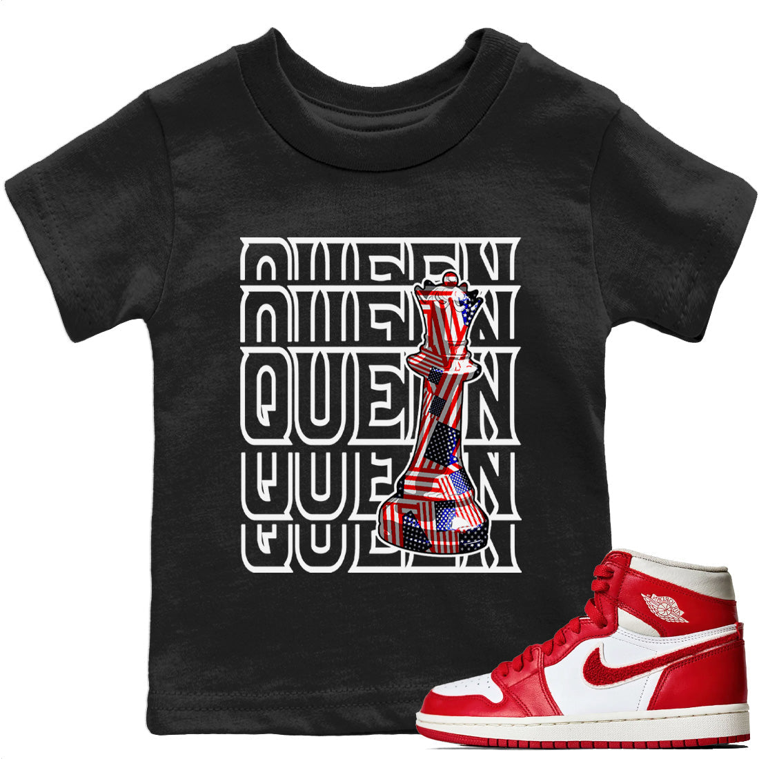 Queen Kids Tops - Air Jordan 1 Newstalgia