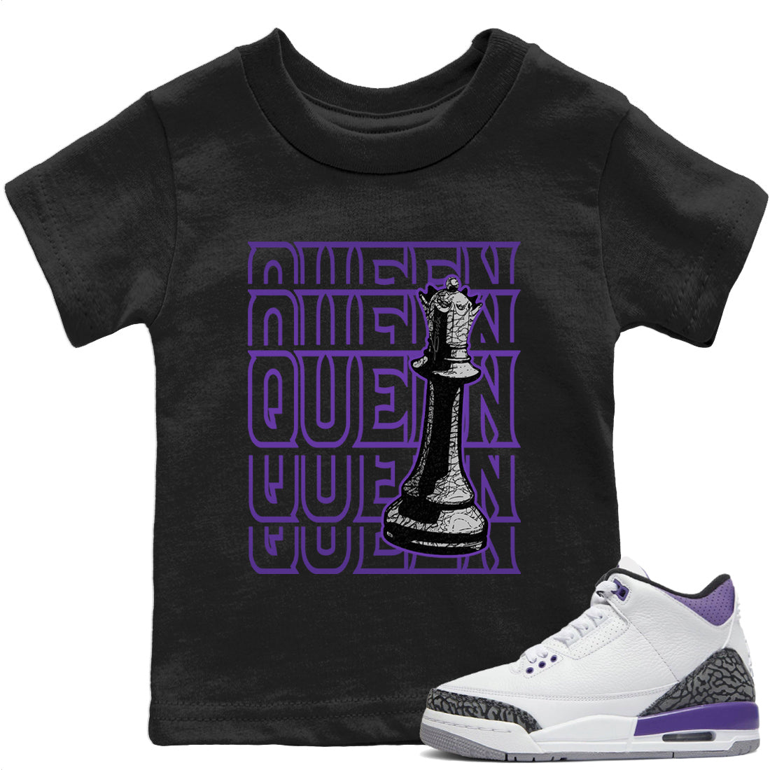 Queen Kids Tops - Air Jordan 3 Dark Iris