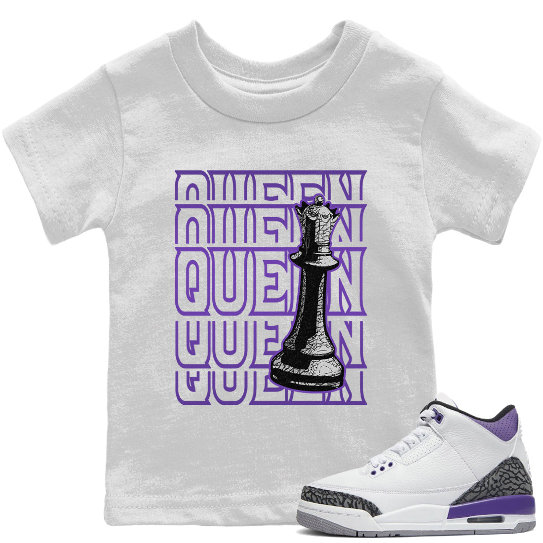 Queen Kids Tops - Air Jordan 3 Dark Iris