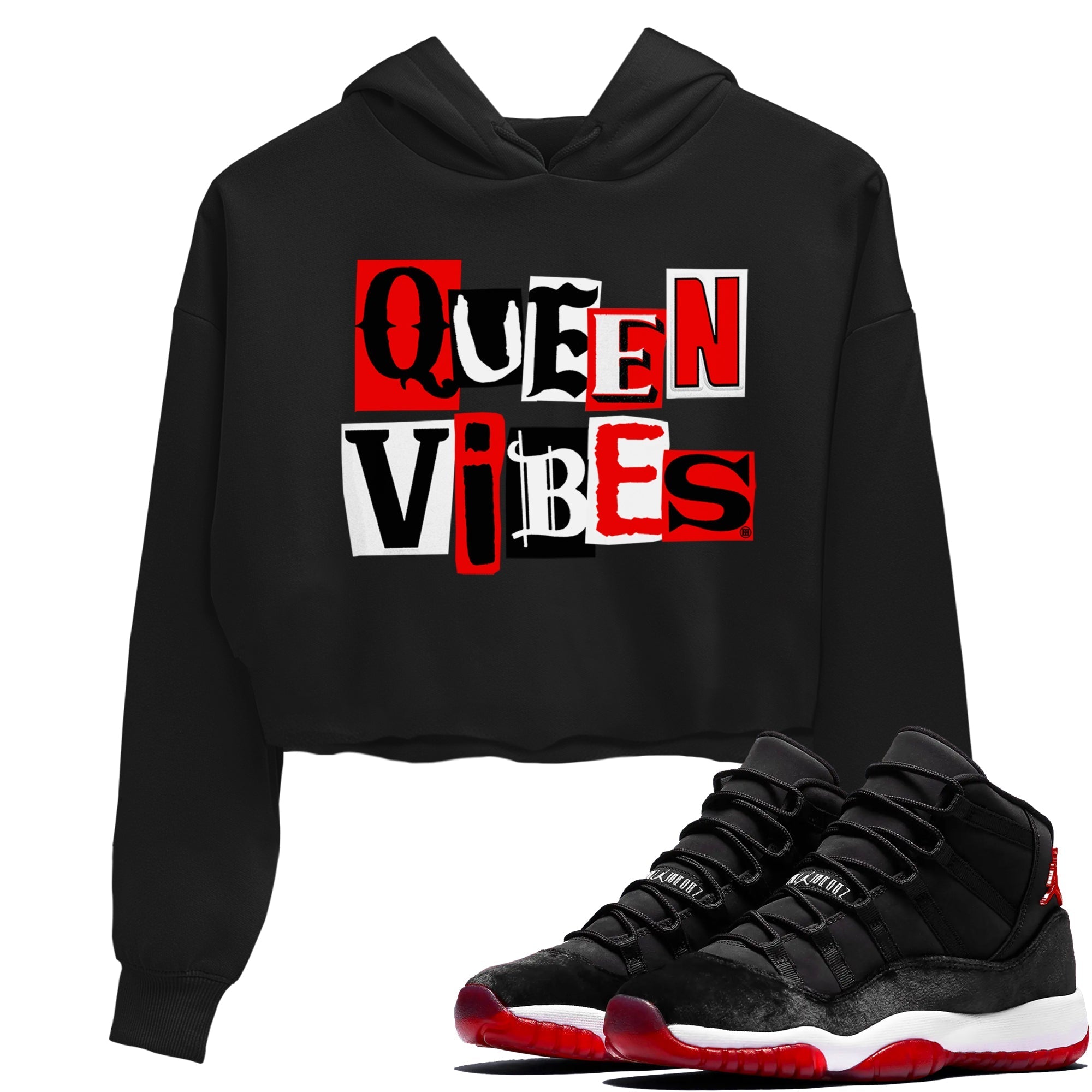 Queen Vibes snkmatch Women's Top - Air Jordan 11 Bred Velvet