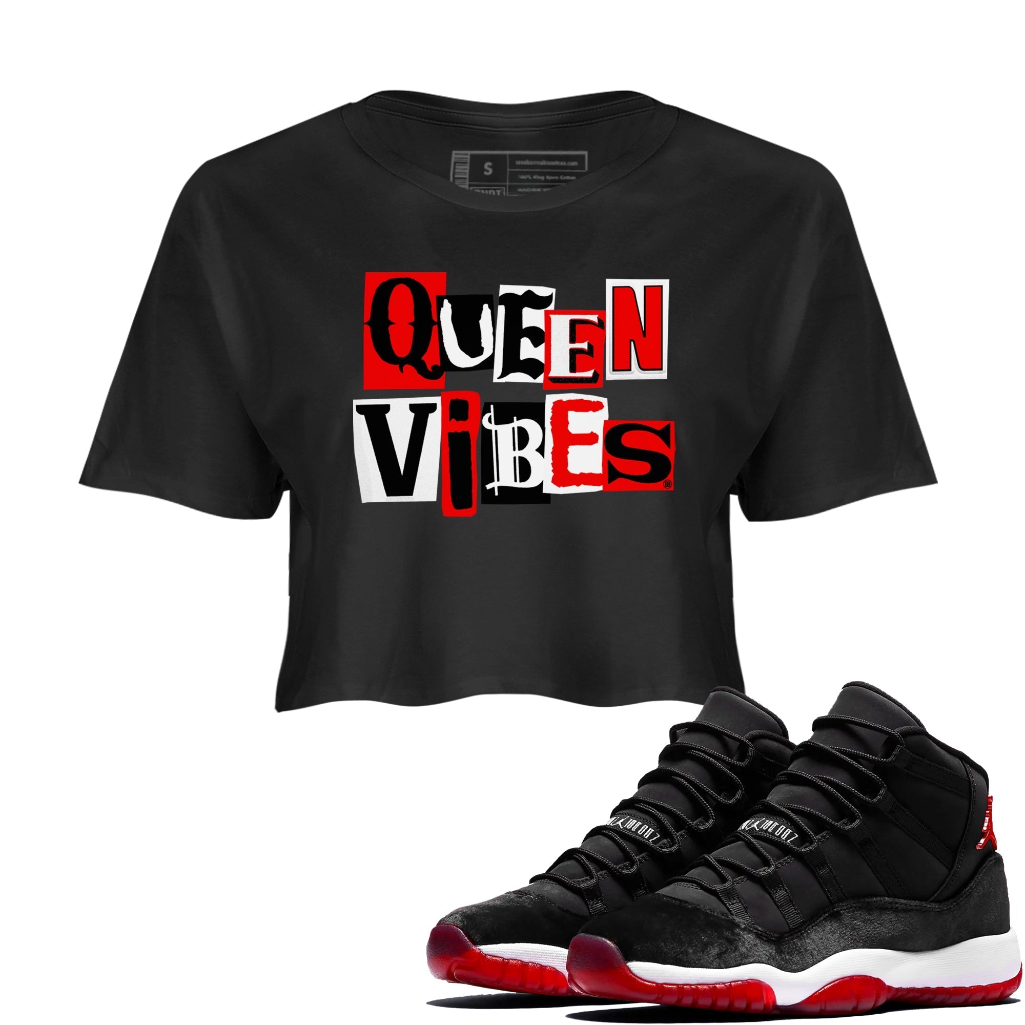 Queen Vibes snkmatch Women's Top - Air Jordan 11 Bred Velvet