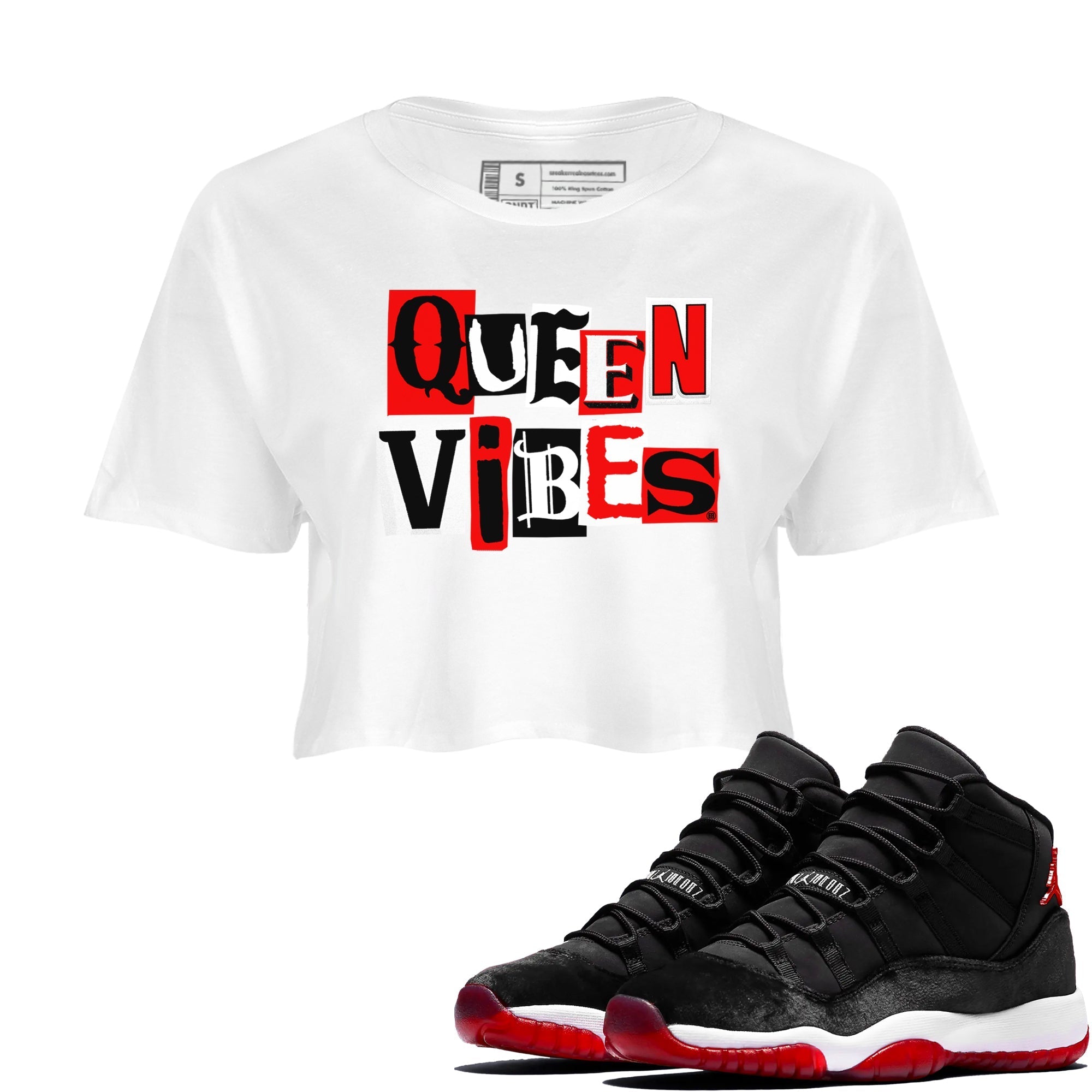 Queen Vibes snkmatch Women's Top - Air Jordan 11 Bred Velvet