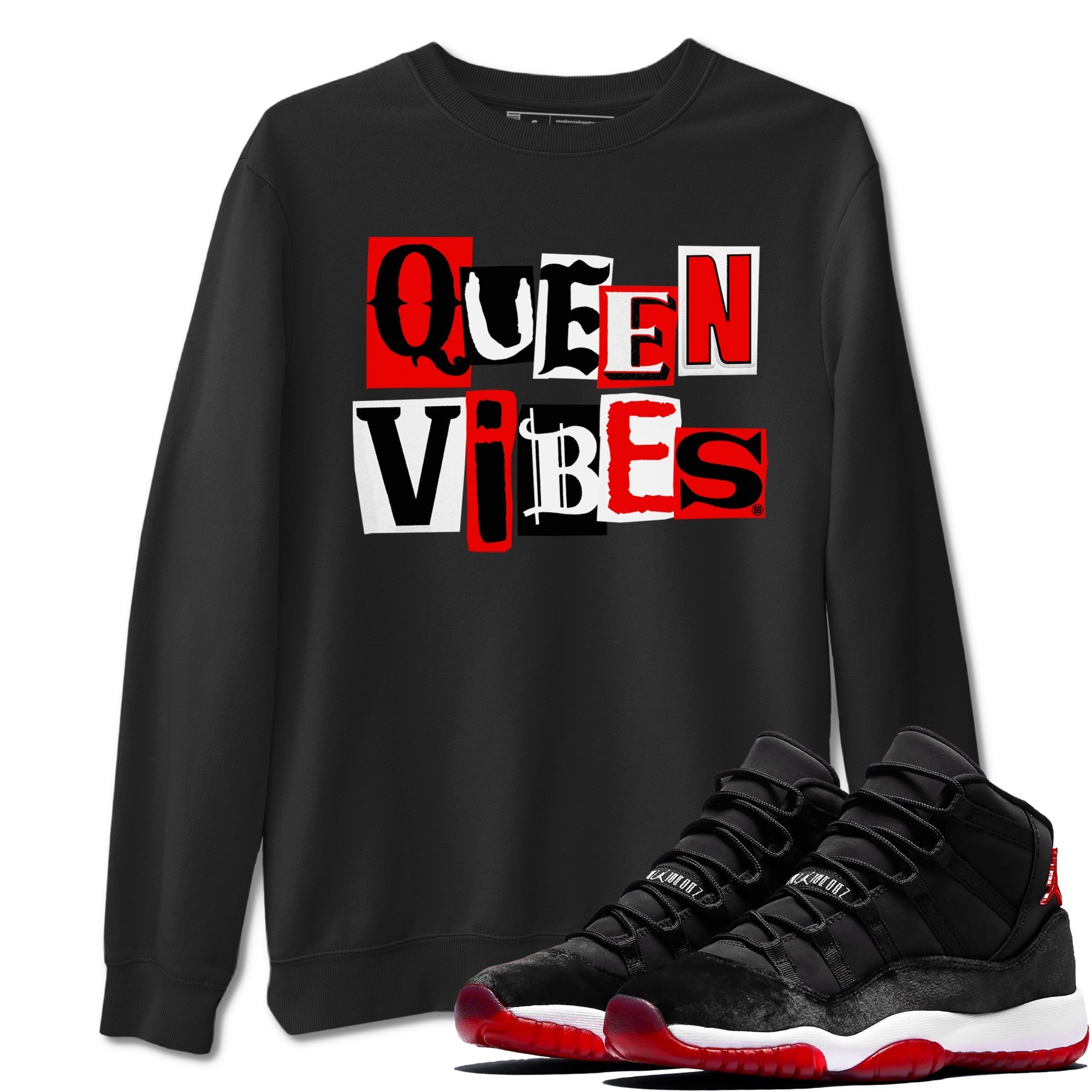 Queen Vibes snkmatch Tees - Air Jordan 11 Bred Velvet