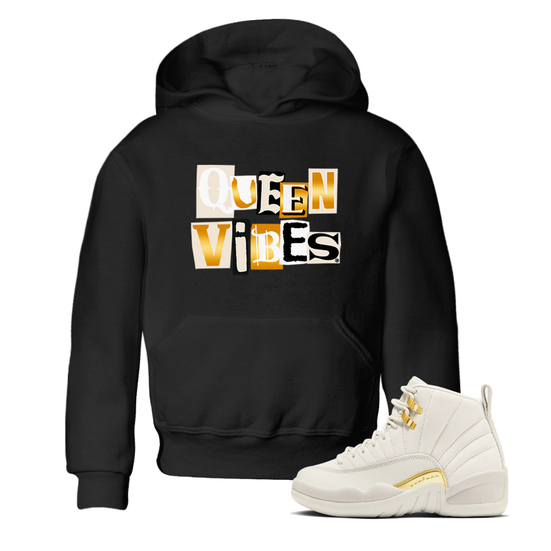 Queen Vibes snkmatch Tees Kids - Air Jordan 12 Phantom