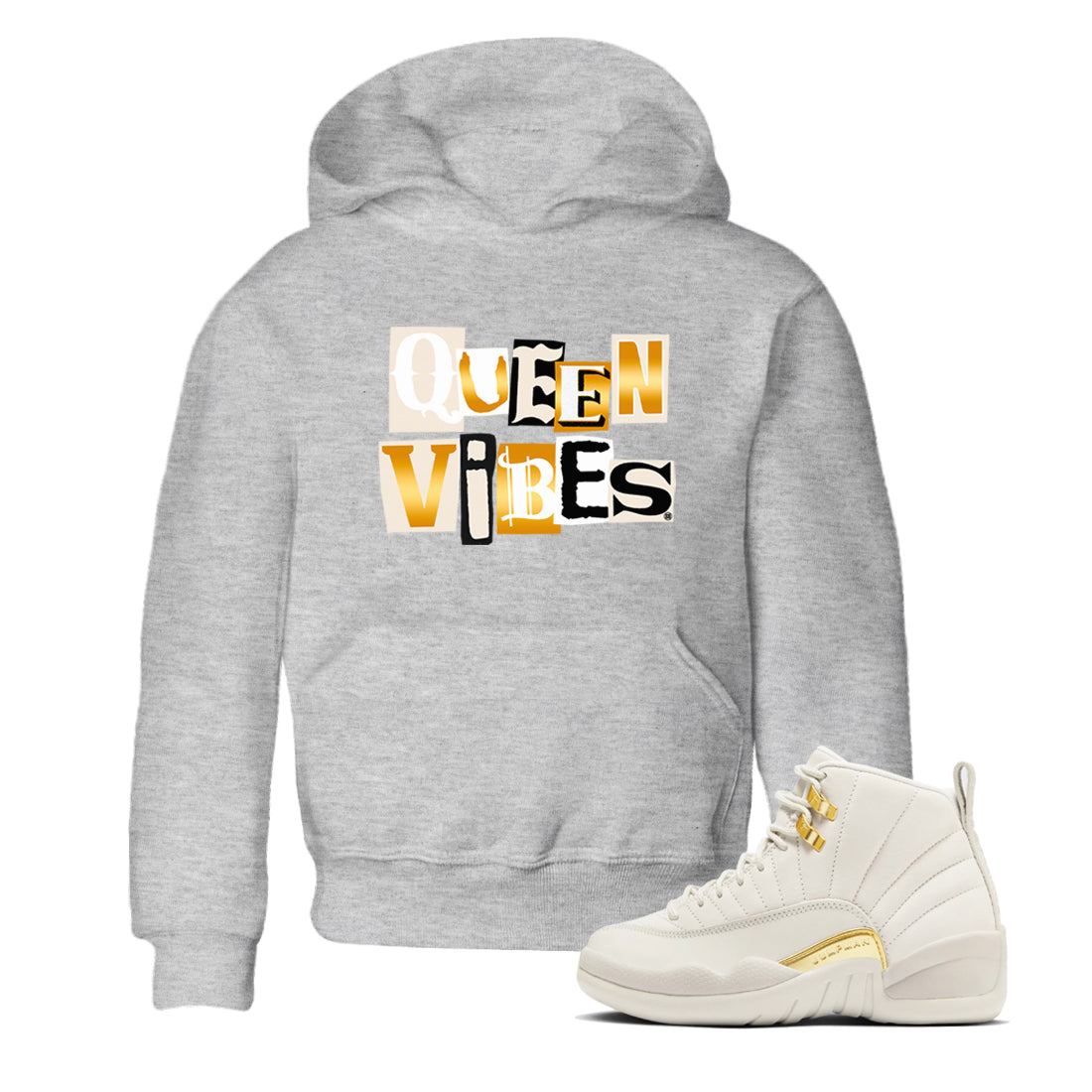 Queen Vibes snkmatch Tees Kids - Air Jordan 12 Phantom