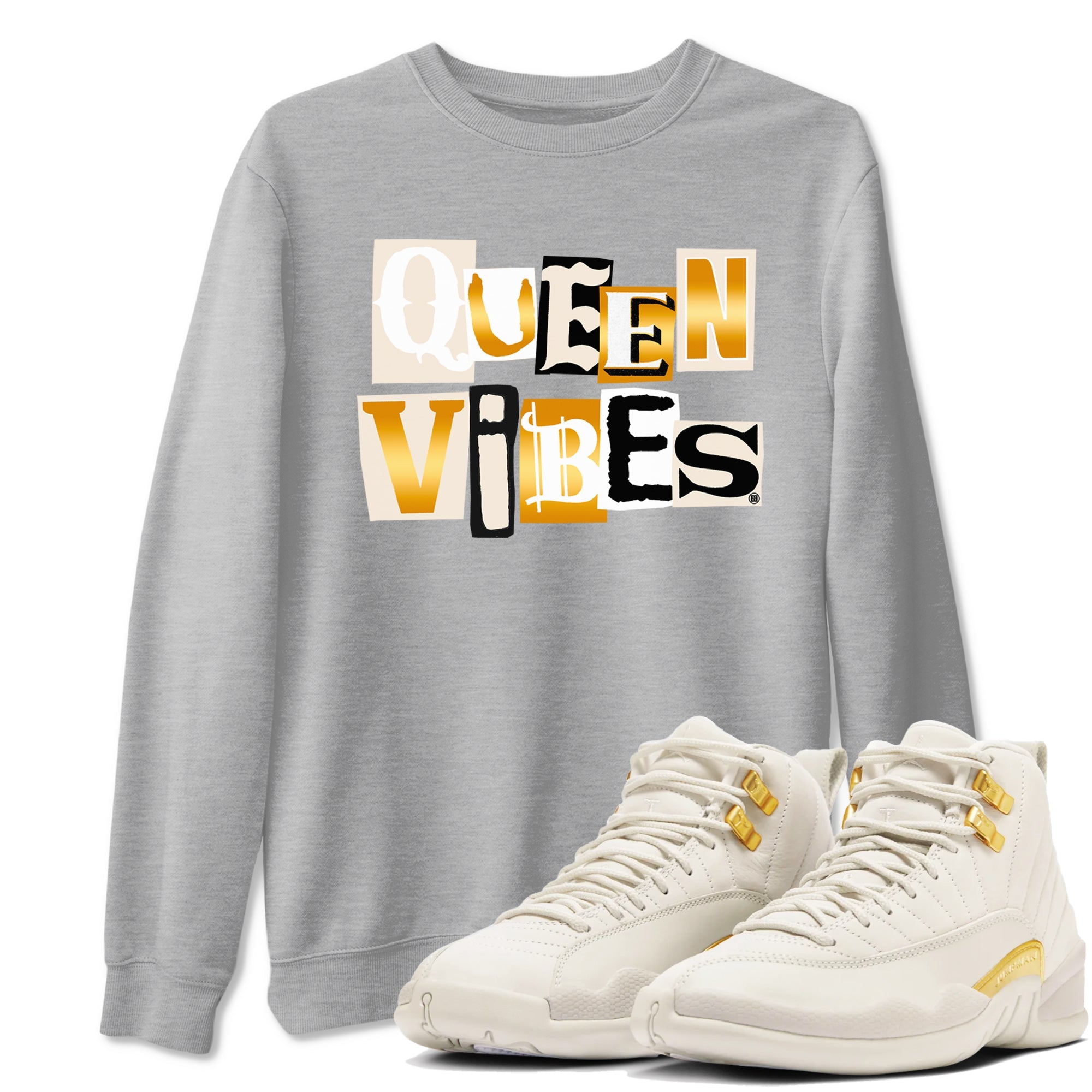 Queen Vibes snkmatch Tees - Air Jordan 12 Phantom