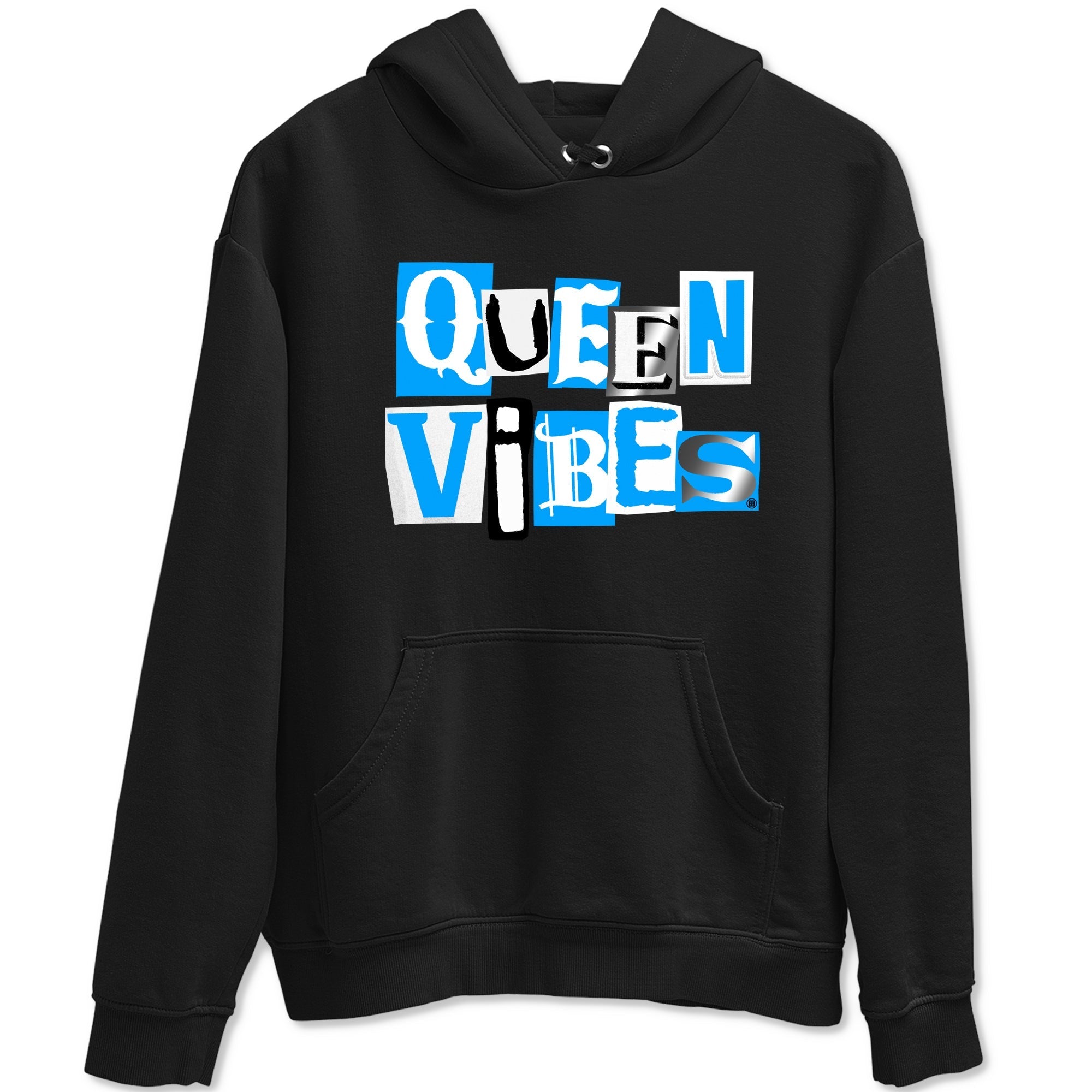 Queen Vibes snkmatch Tees - Air Jordan 12 White and University Blue