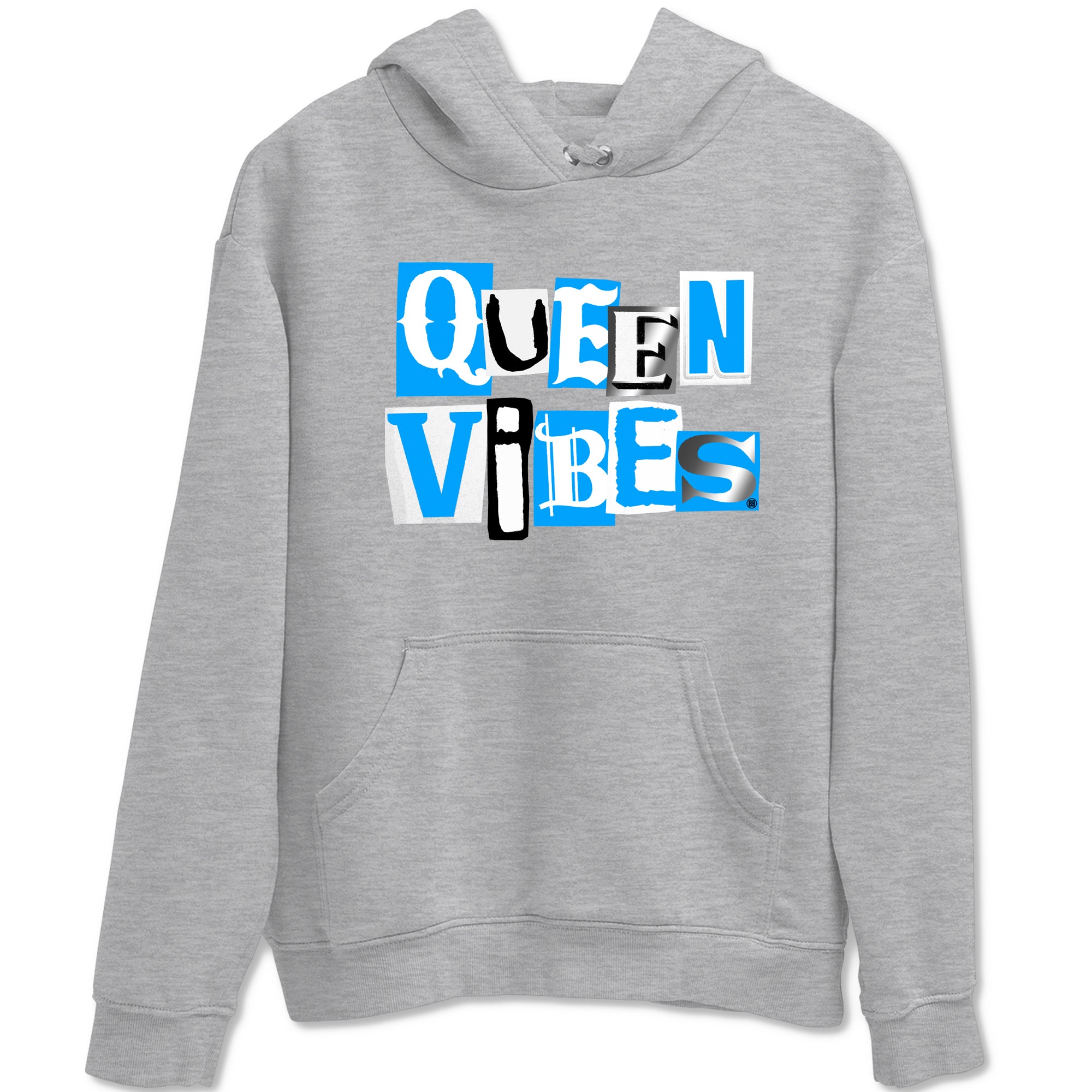 Queen Vibes snkmatch Tees - Air Jordan 12 White and University Blue