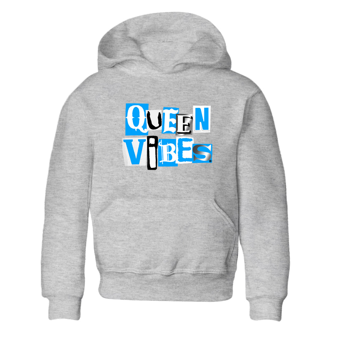 Queen Vibes snkmatch Tees Kids - Air Jordan 12 White and University Blue