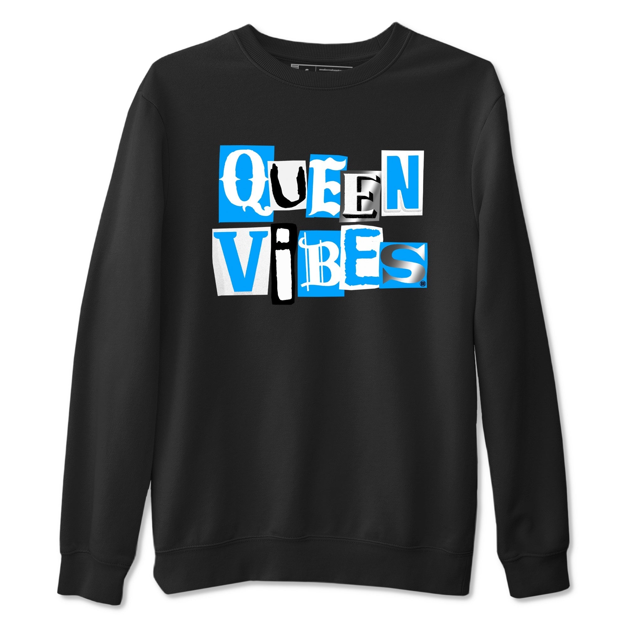 Queen Vibes snkmatch Tees - Air Jordan 12 White and University Blue