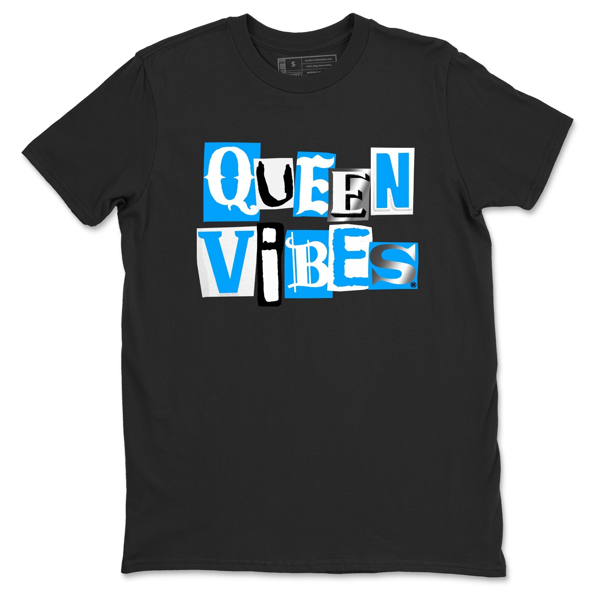 Queen Vibes snkmatch Tees - Air Jordan 12 White and University Blue