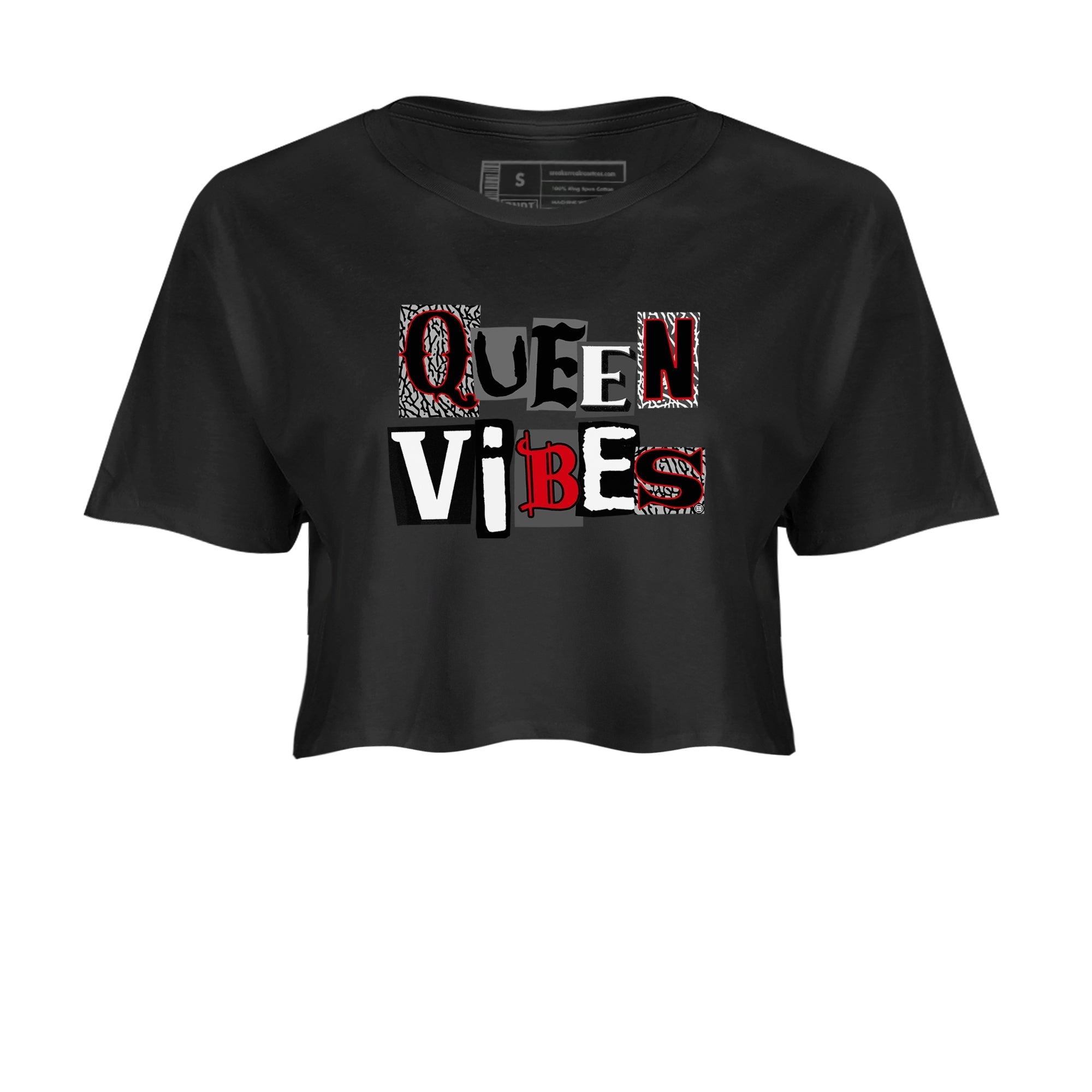Queen Vibes snkmatch Women's Top - Air Jordan 3 Black Cement