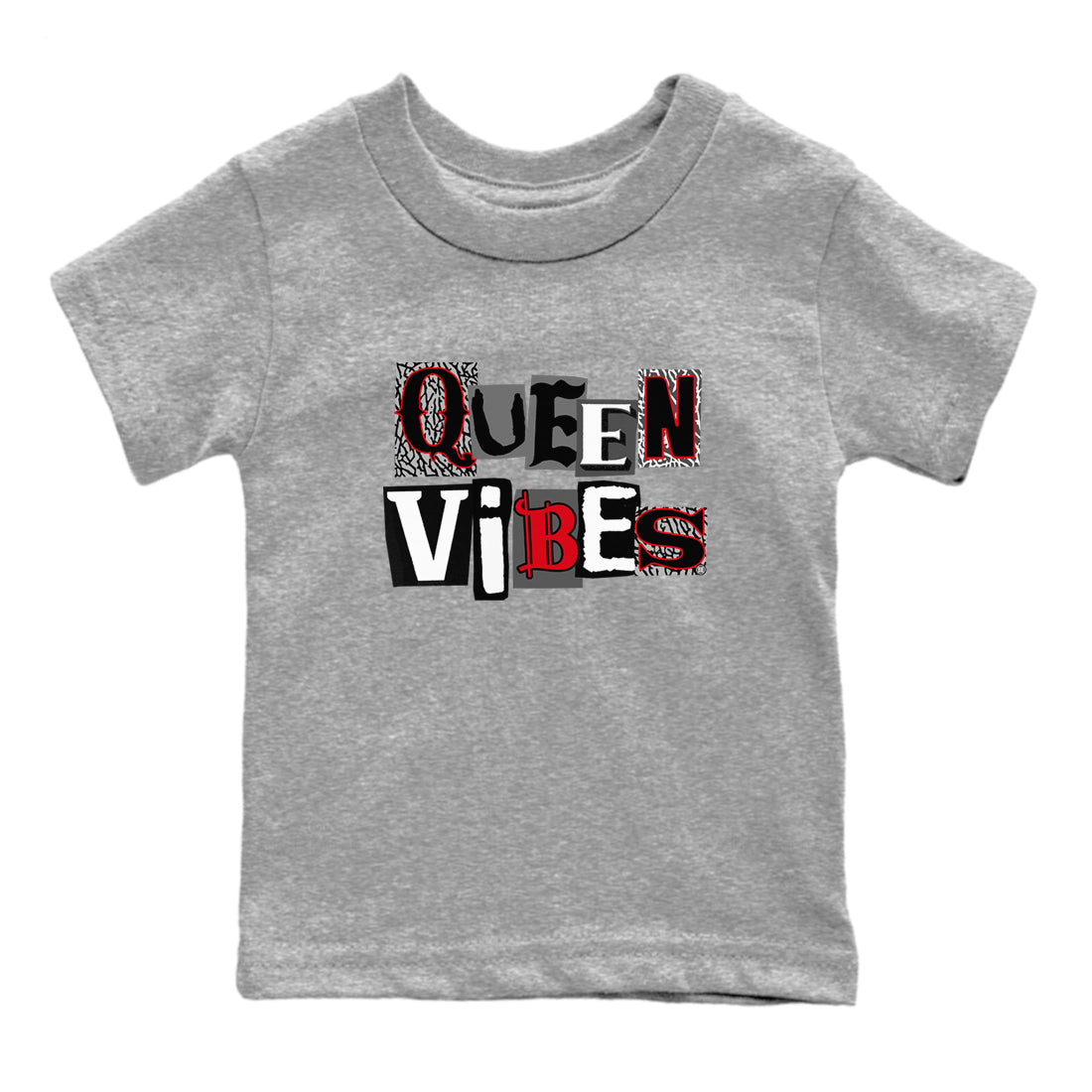 Queen Vibes snkmatch Tees Kids - Air Jordan 3 Black Cement