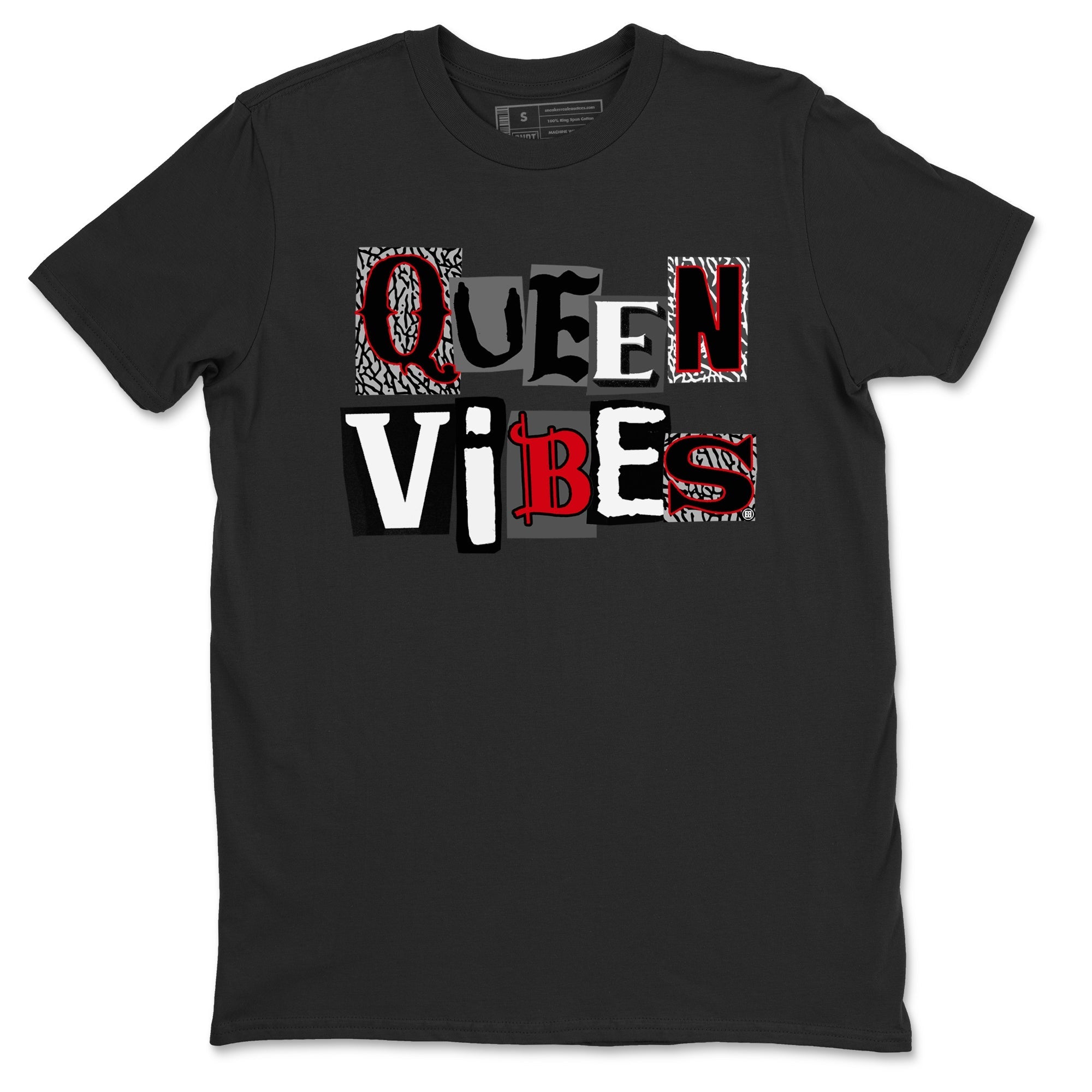 Queen Vibes snkmatch Tees - Air Jordan 3 Black Cement