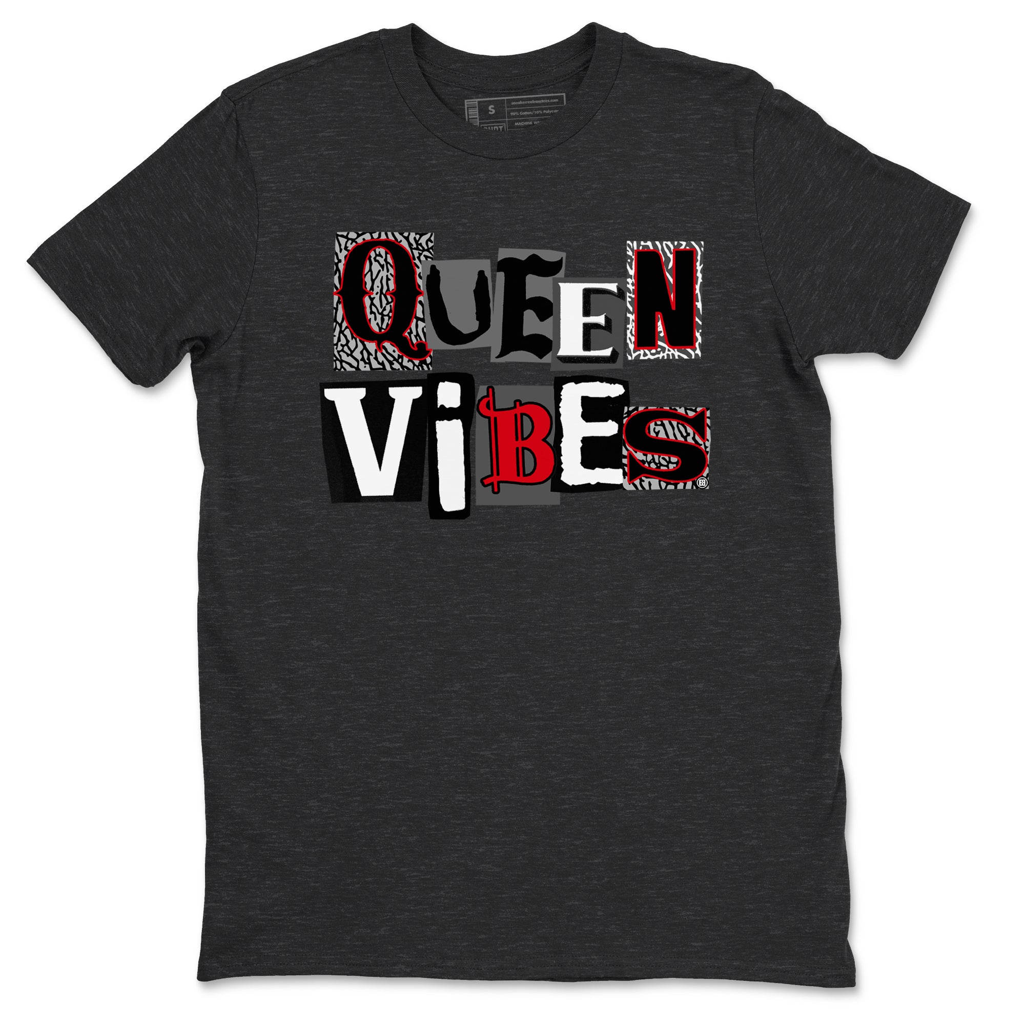 Queen Vibes snkmatch Tees - Air Jordan 3 Black Cement
