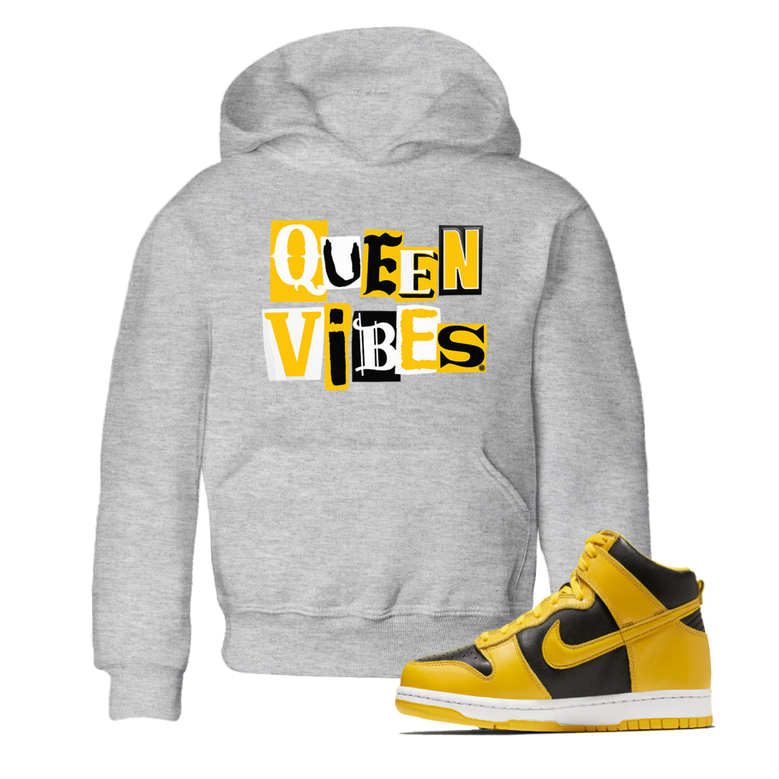 Queen Vibes snkmatch Tees Kids - Dunk High Pollen