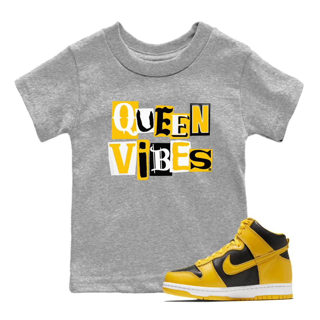 Queen Vibes snkmatch Tees Kids - Dunk High Pollen