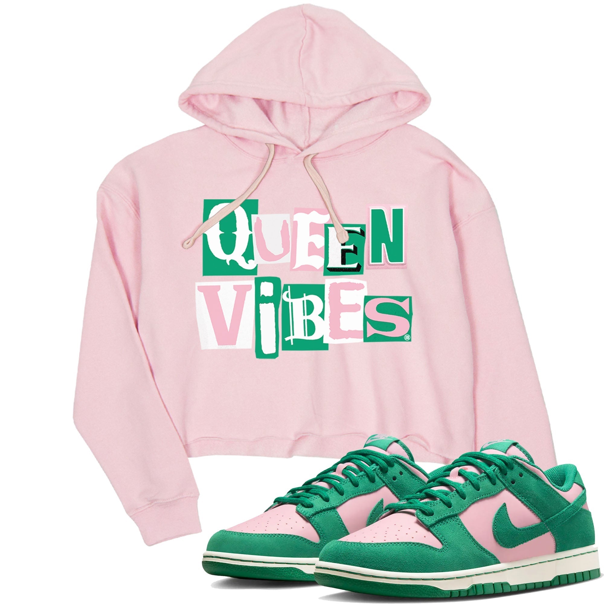 Queen Vibes snkmatch Women's Top - Dunk Medium Soft Pink Malachite