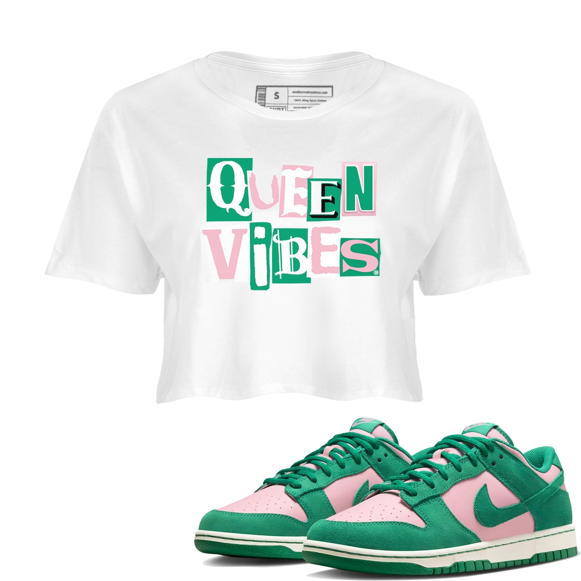 Queen Vibes snkmatch Women's Top - Dunk Medium Soft Pink Malachite