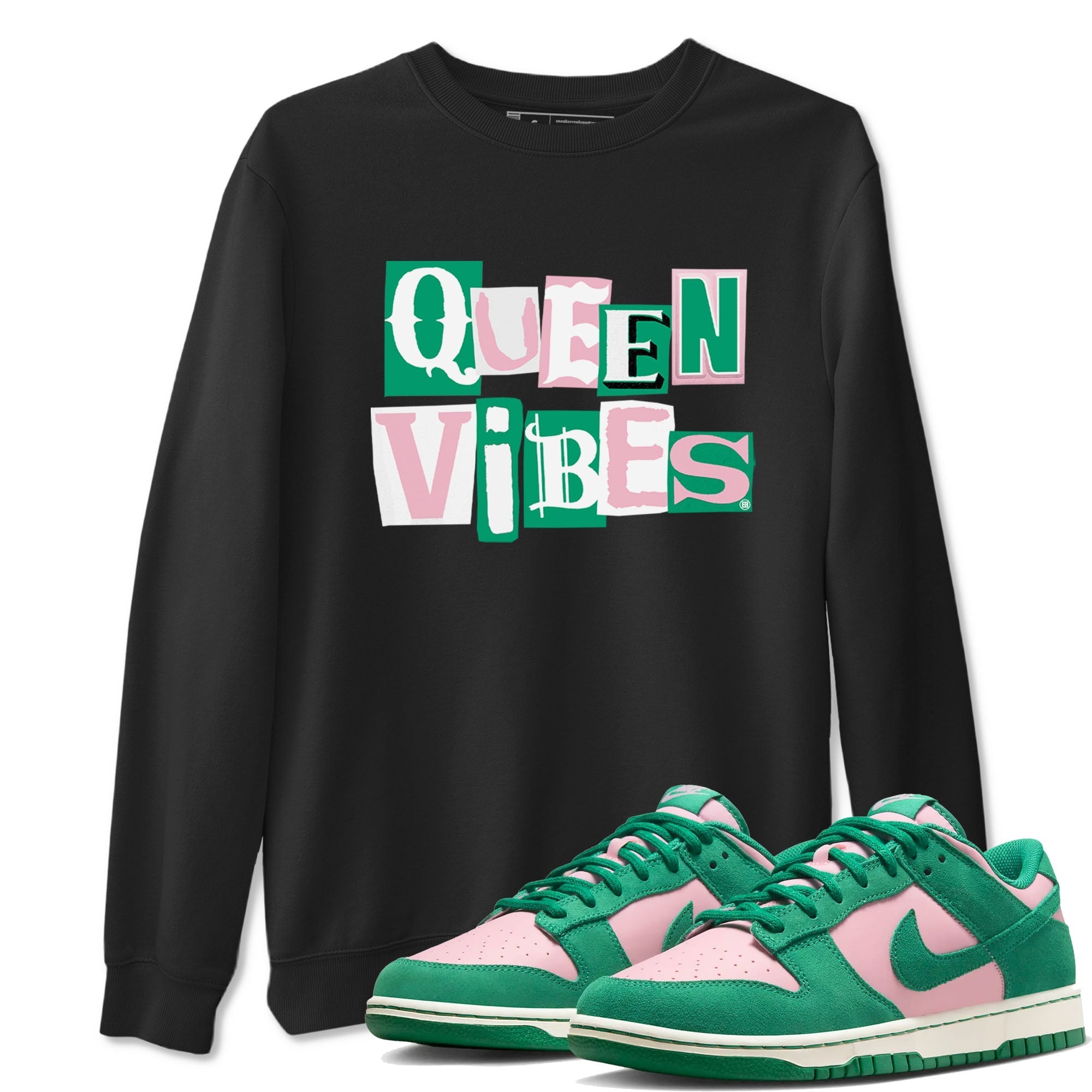 Queen Vibes snkmatch Tees - Dunk Medium Soft Pink Malachite