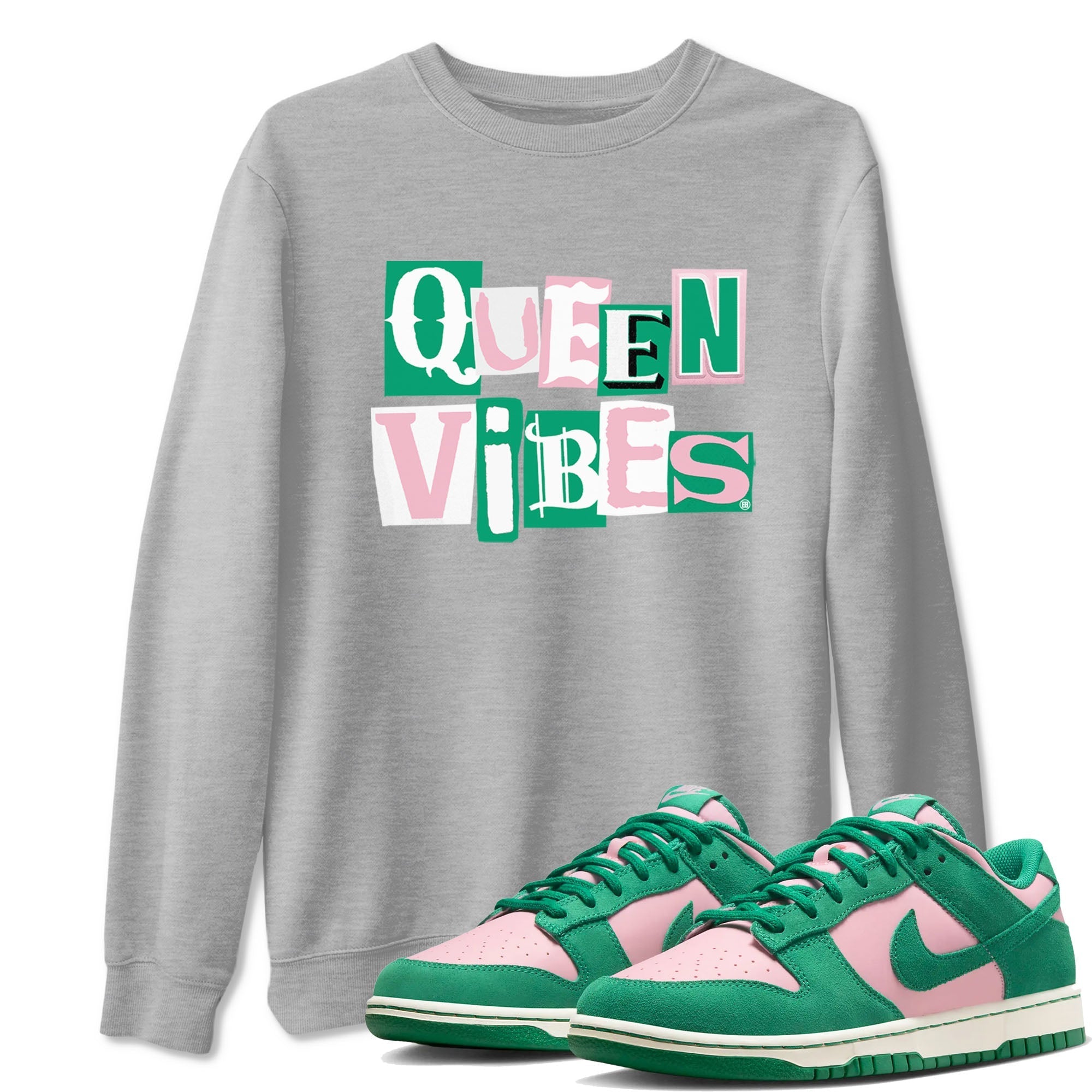 Queen Vibes snkmatch Tees - Dunk Medium Soft Pink Malachite