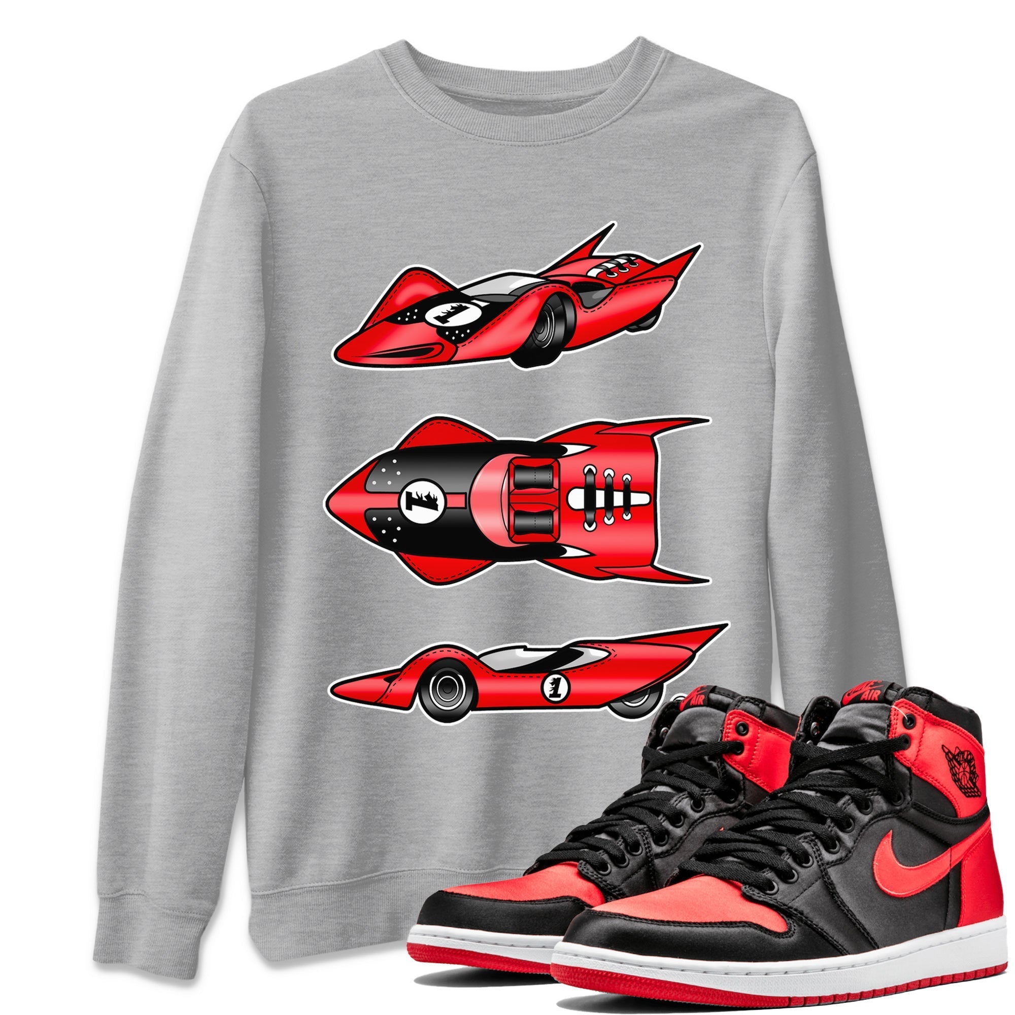 Race Car Unisex Tops - Air Jordan 1 Satin Bred