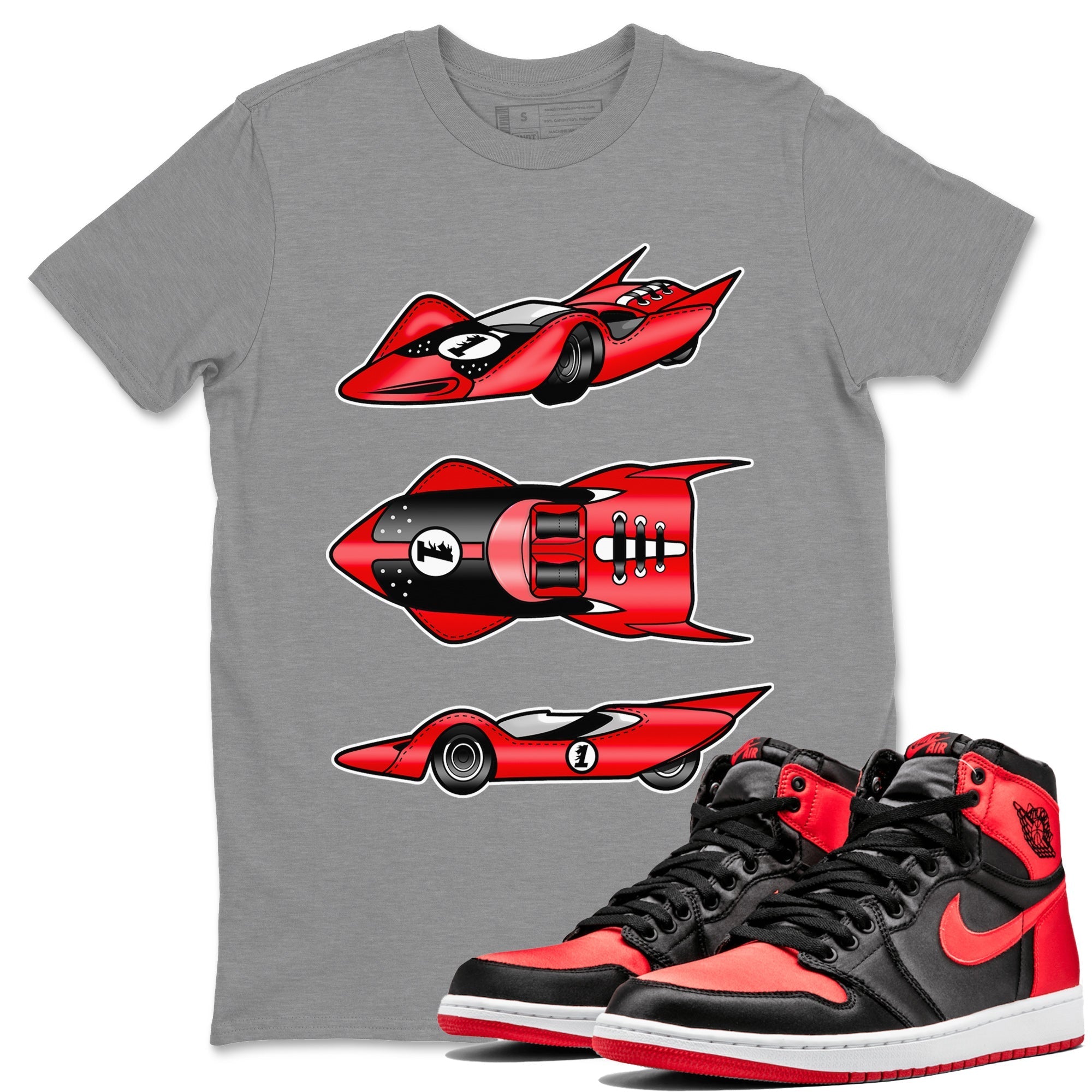 Race Car Unisex Tops - Air Jordan 1 Satin Bred