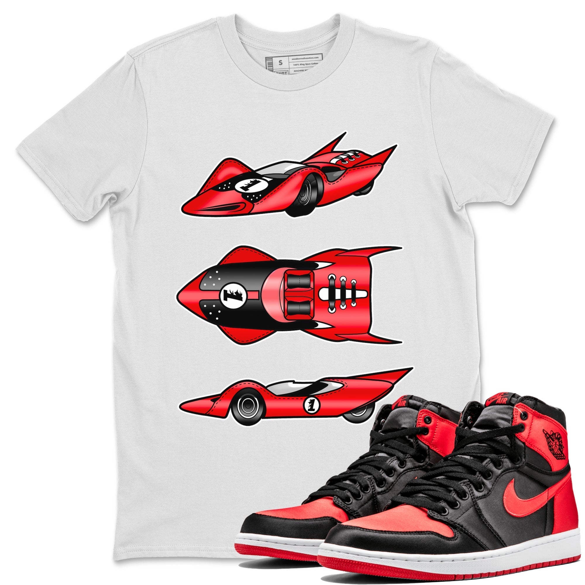 Race Car Unisex Tops - Air Jordan 1 Satin Bred