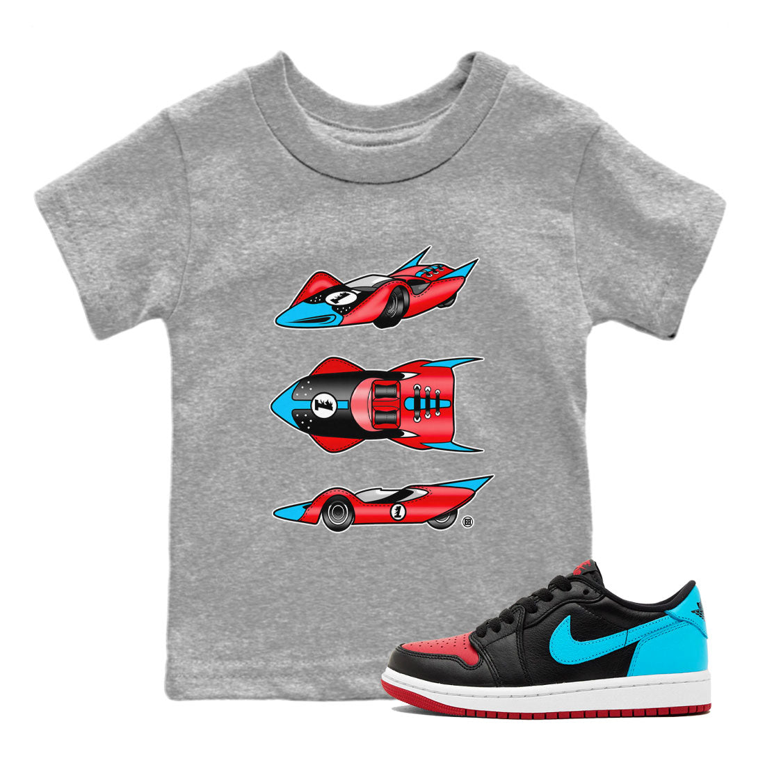 Race Car Kids Tops - Air Jordan 1 UNC to Chicago