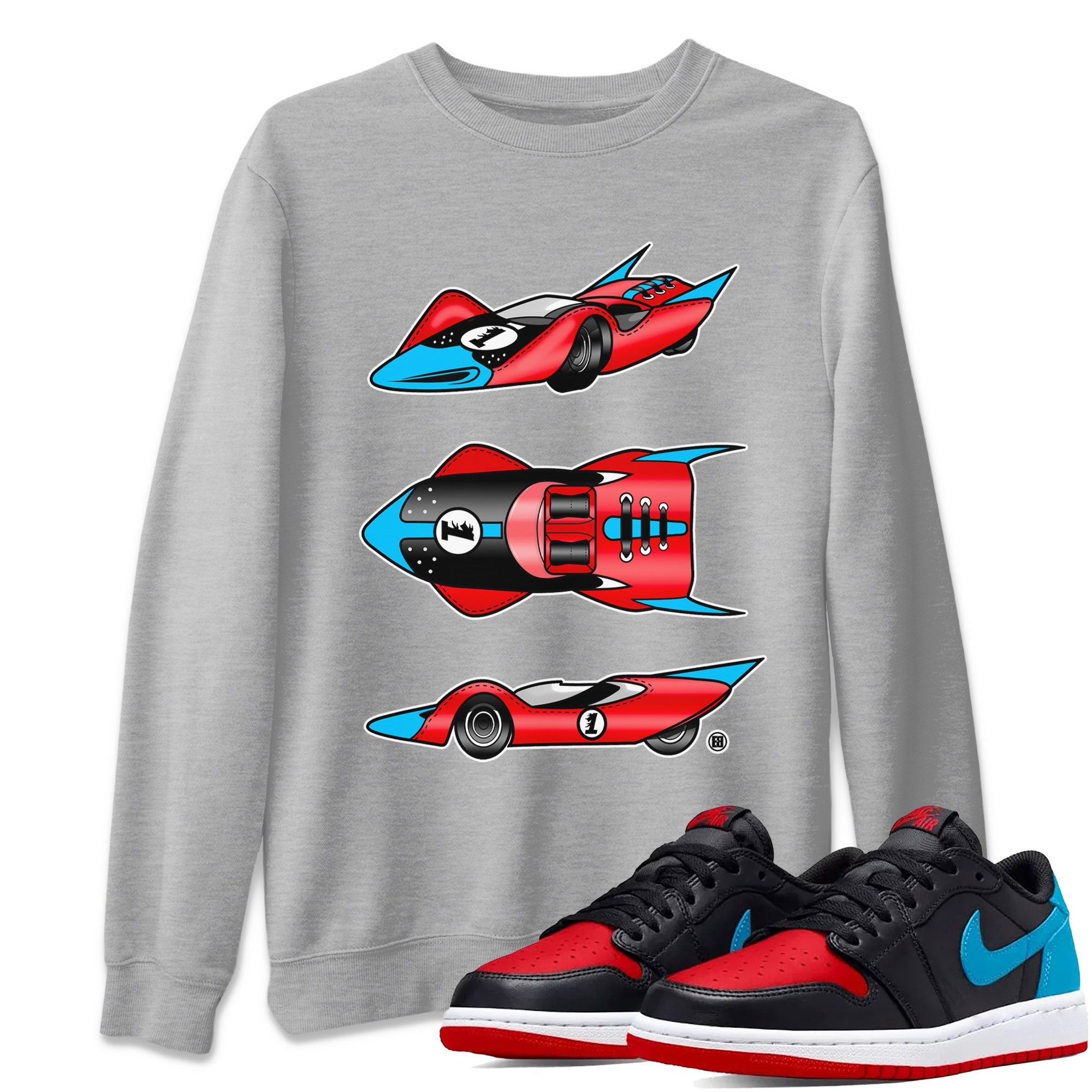 Race Car Unisex Tops - Air Jordan 1 UNC to Chicago