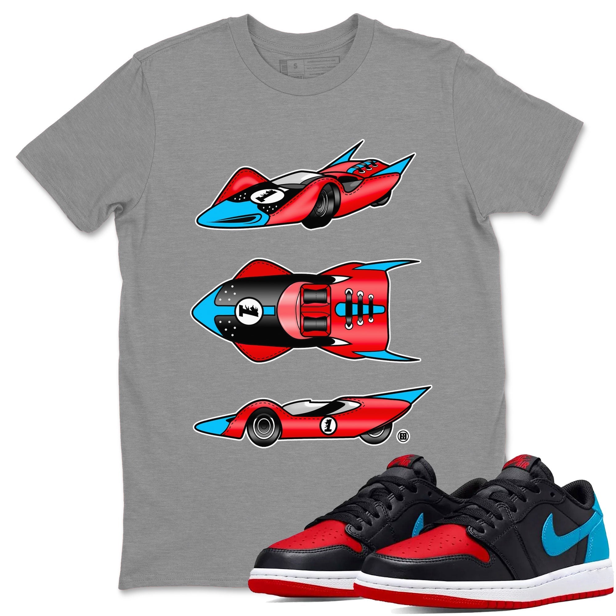 Race Car Unisex Tops - Air Jordan 1 UNC to Chicago