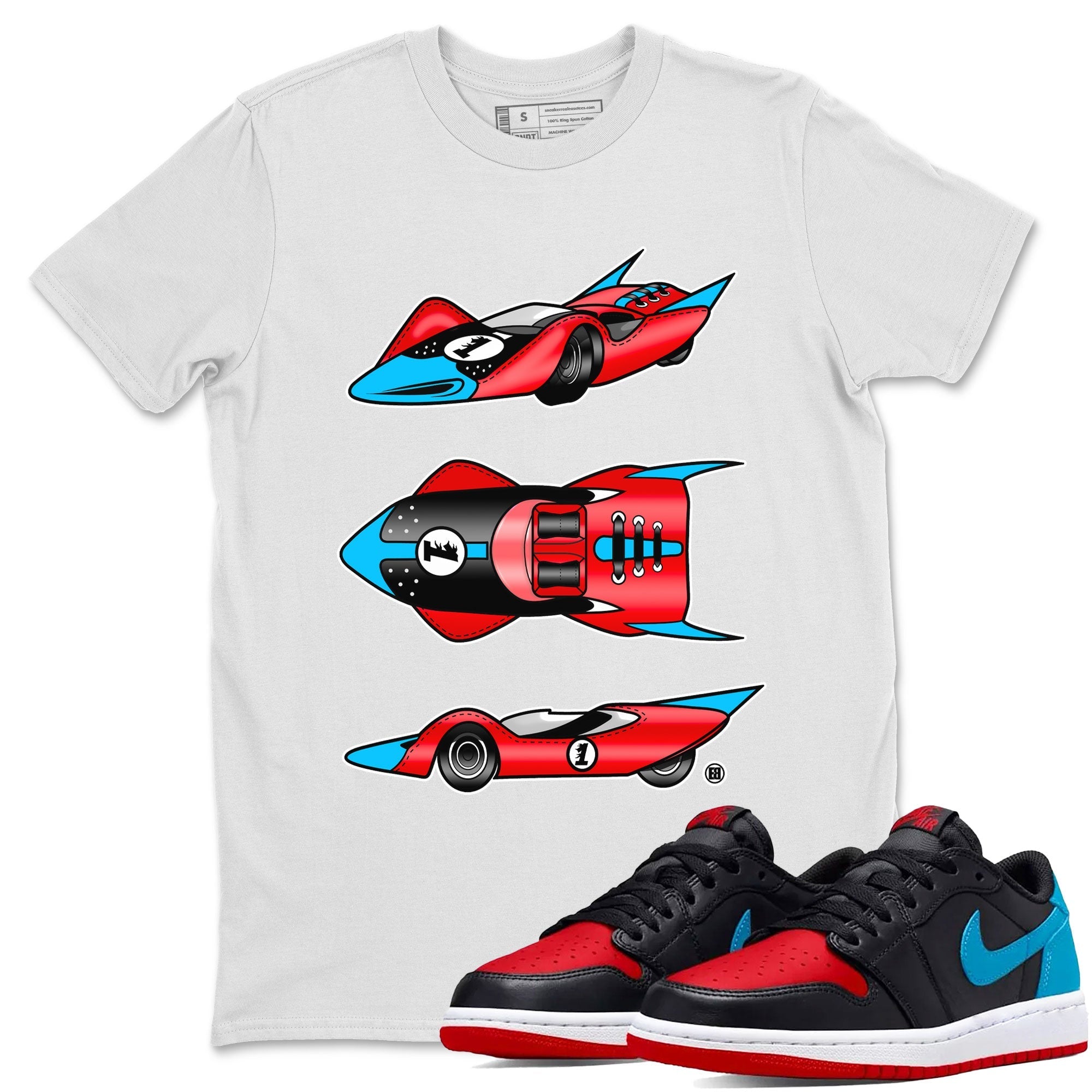 Race Car Unisex Tops - Air Jordan 1 UNC to Chicago