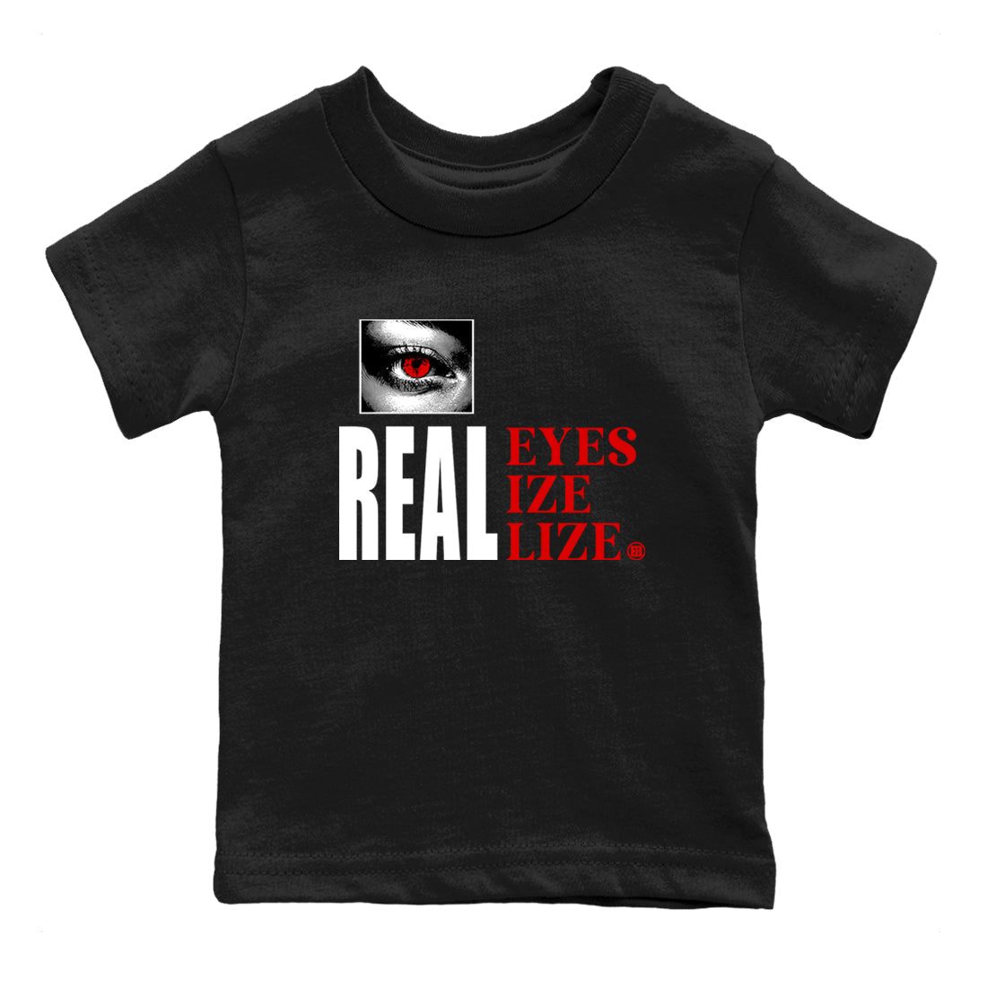 Real Eyes snkmatch Tees Kids - Air Jordan 1 Black Toe