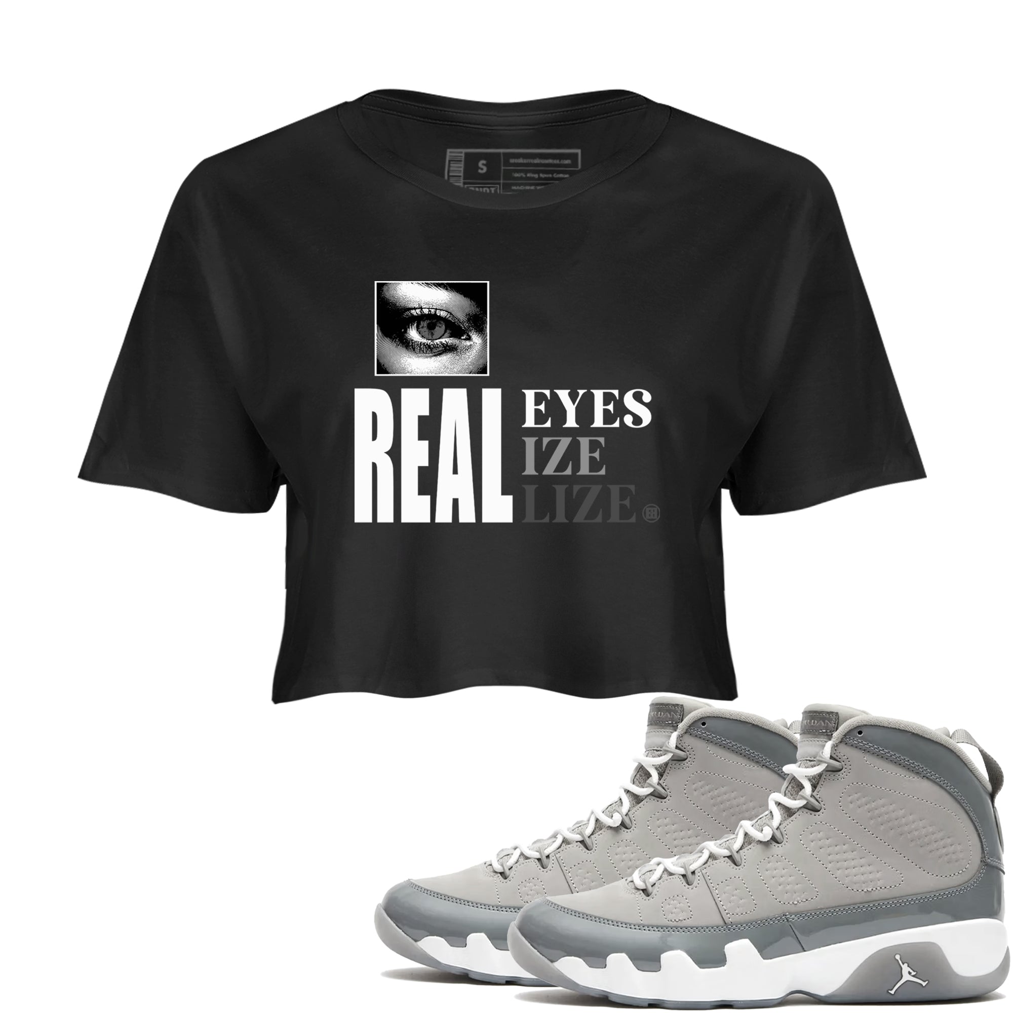Real Eyes snkmatch Women's Top - Air Jordan 9 Cool Grey