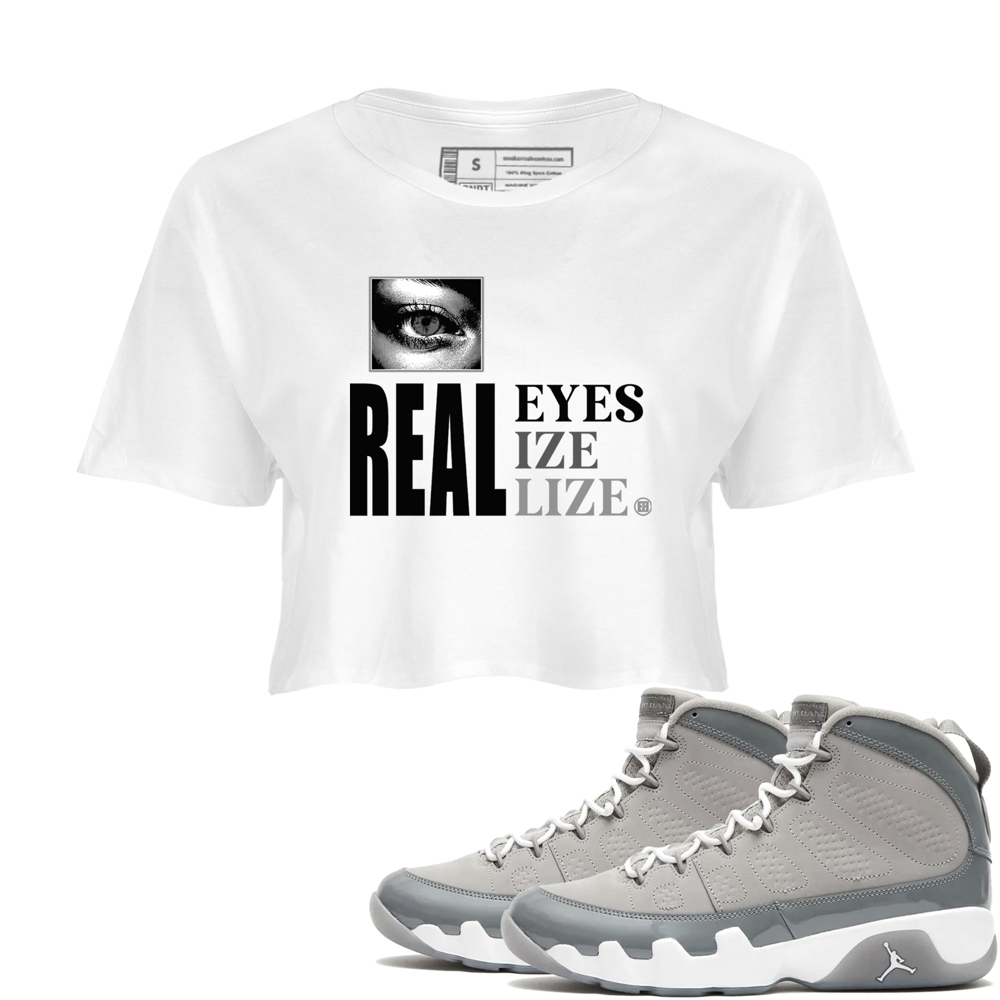 Real Eyes snkmatch Women's Top - Air Jordan 9 Cool Grey