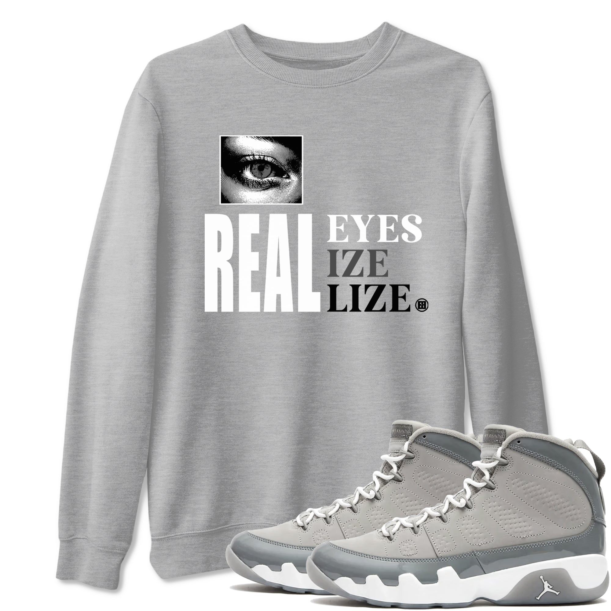 Real Eyes snkmatch Tees - Air Jordan 9 Cool Grey