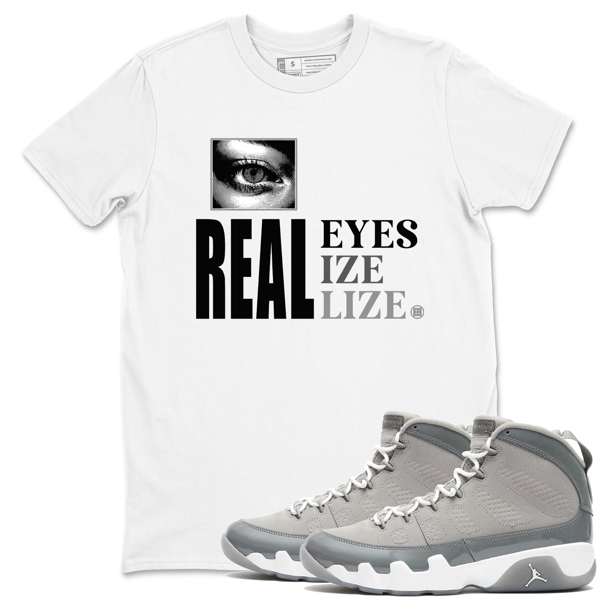 Real Eyes snkmatch Tees - Air Jordan 9 Cool Grey