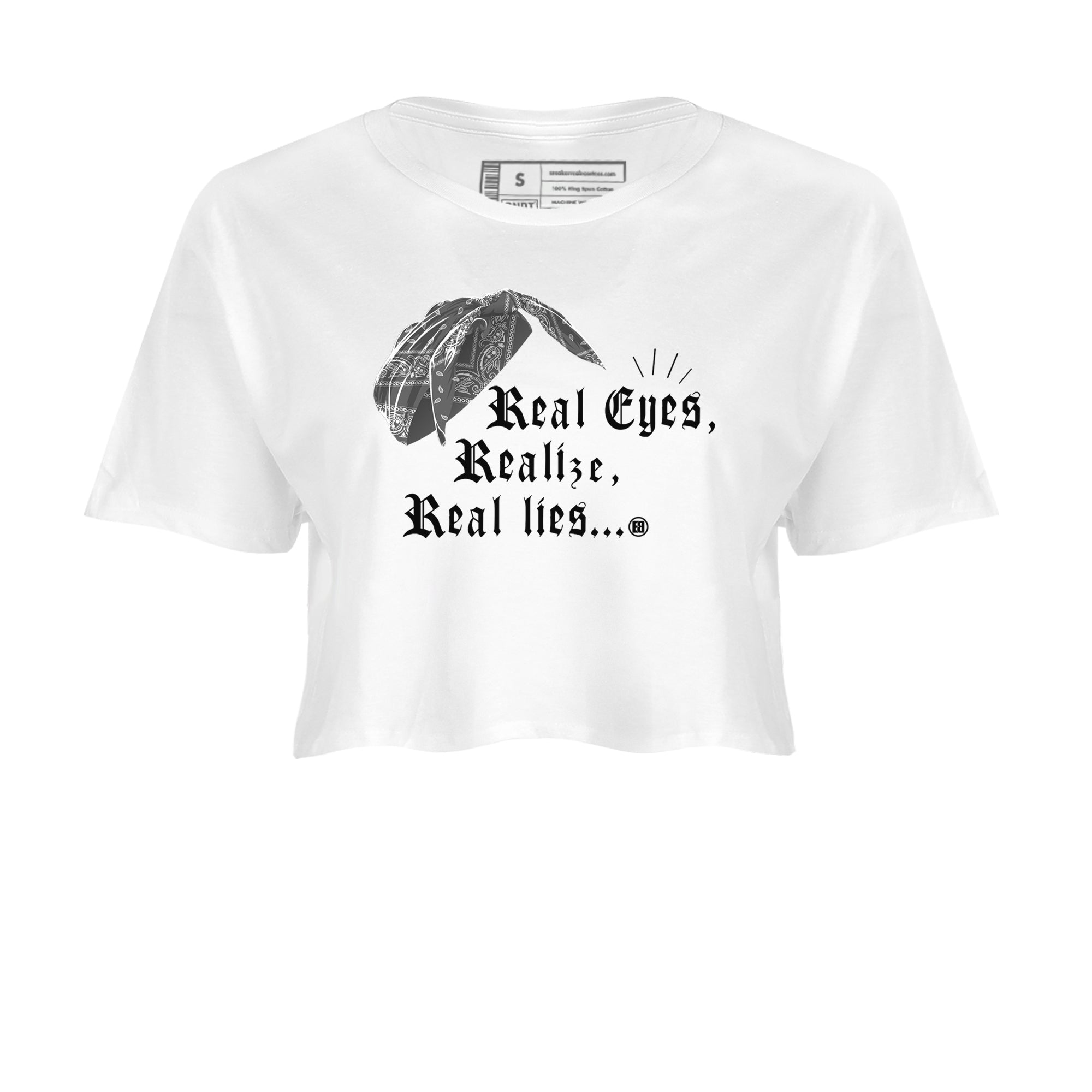 Real Eyes Realize Real Lies snkmatch Women's Top - Air Jordan 12 Black Wolf Grey