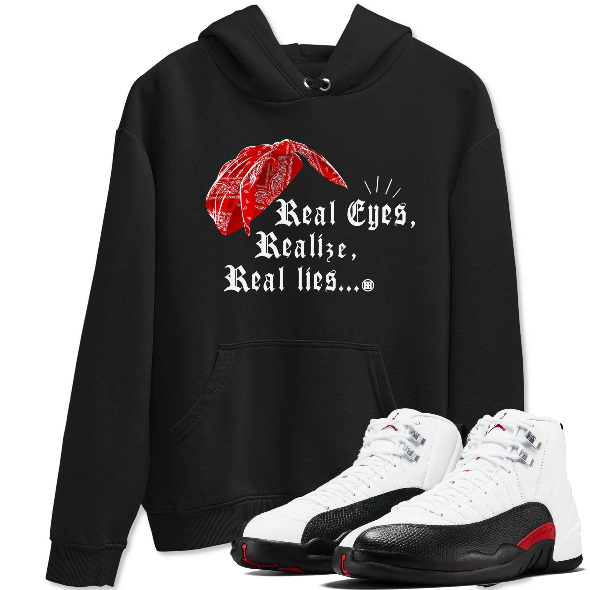 Real Eyes Realize Real Lies snkmatch Tees - Air Jordan 12 Taxi Flip