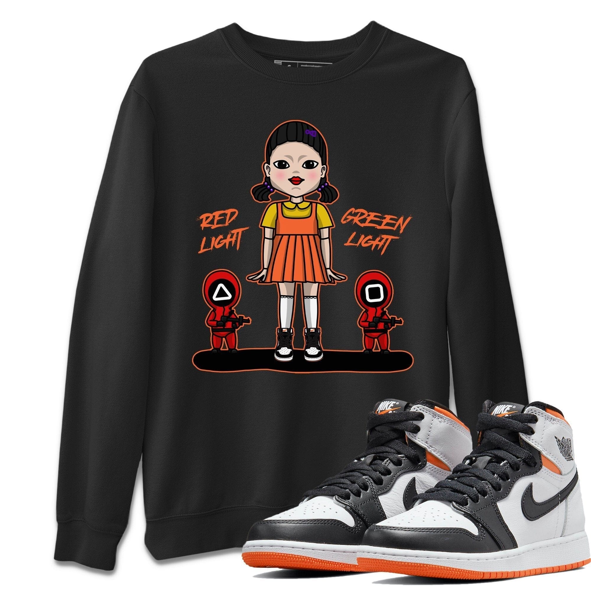 Red Light Green Light Unisex Tops - Air Jordan 1 Electro Orange