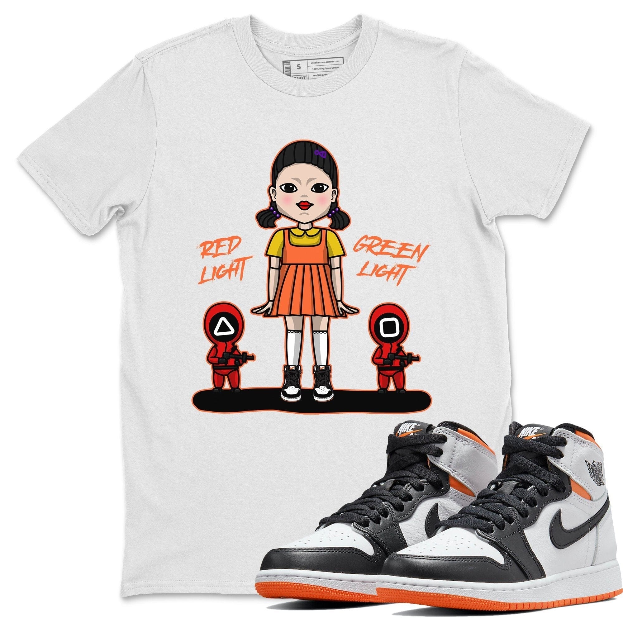 Red Light Green Light Unisex Tops - Air Jordan 1 Electro Orange