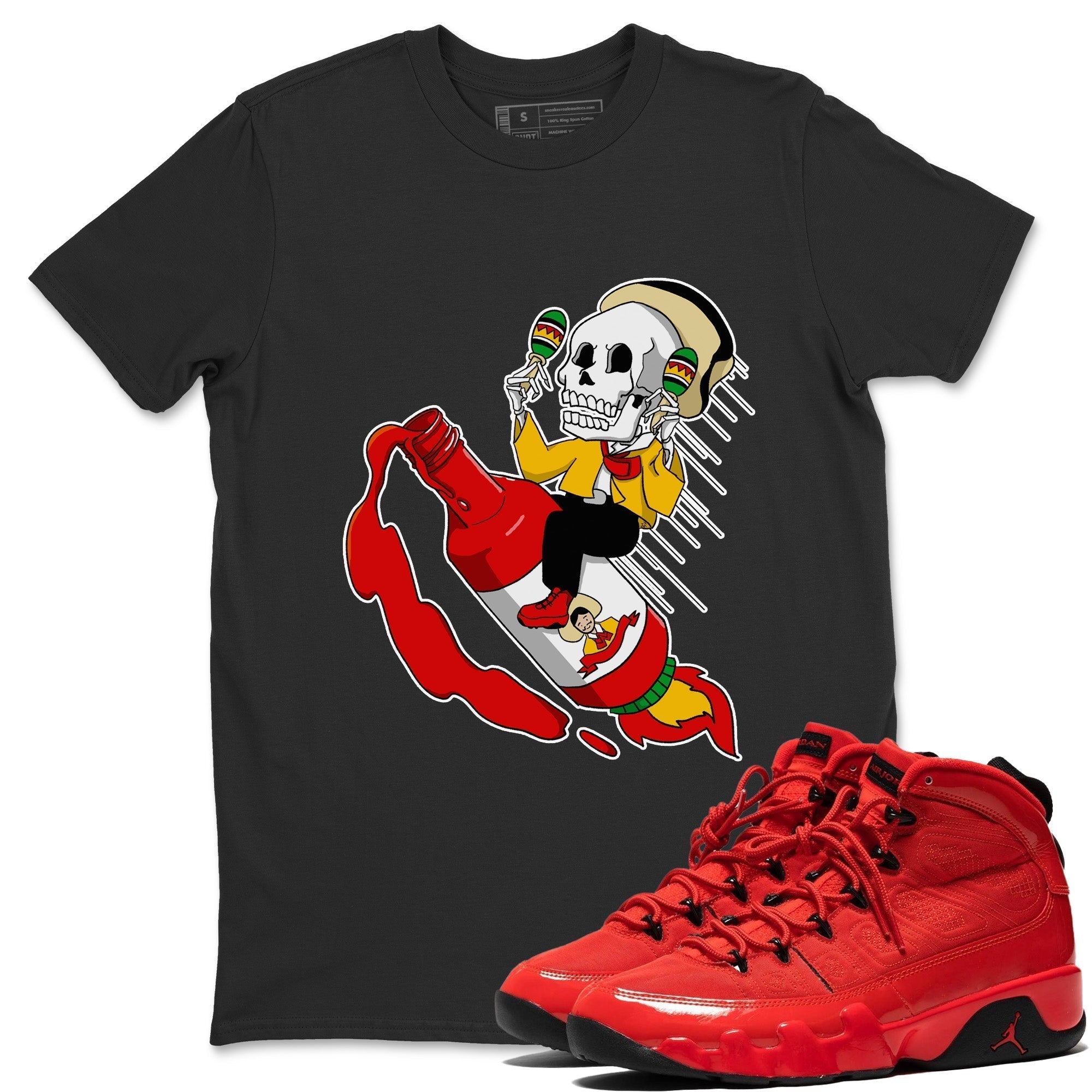 Red Rocket Unisex Tops - Air Jordan 9 Chile Red