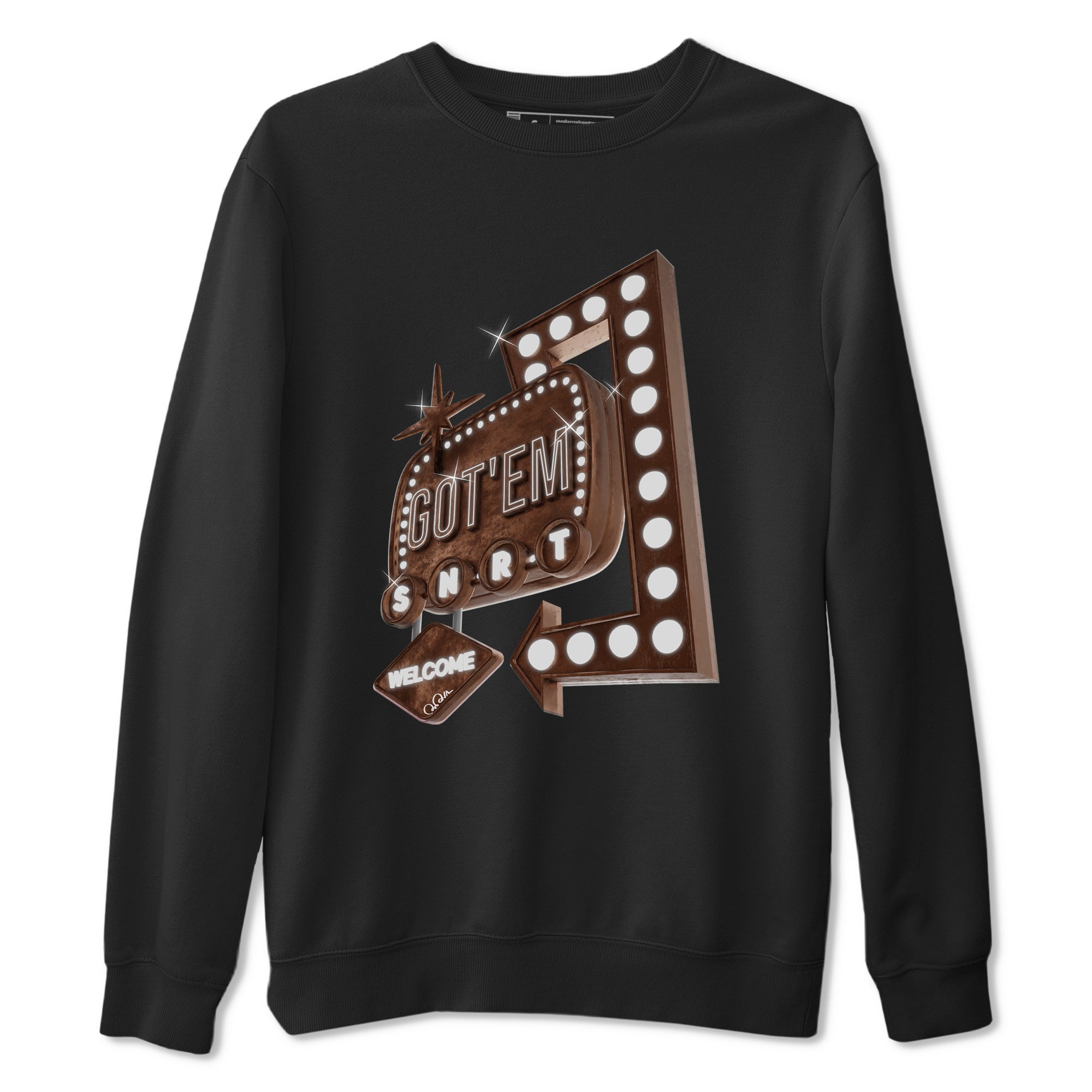 Retro Neon Sign snkmatch Tee - Air Force 1 Chocolate