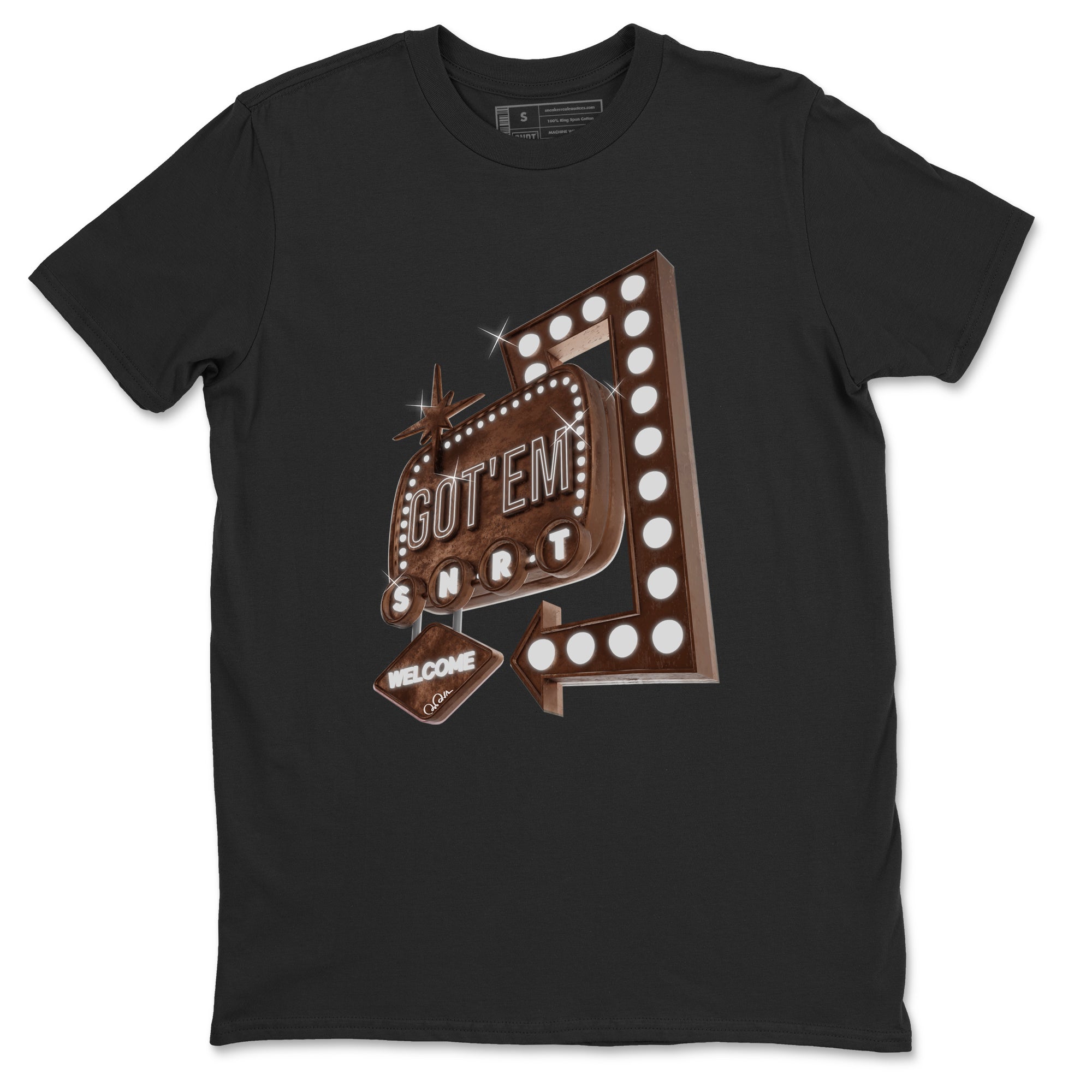 Retro Neon Sign snkmatch Tee - Air Force 1 Chocolate