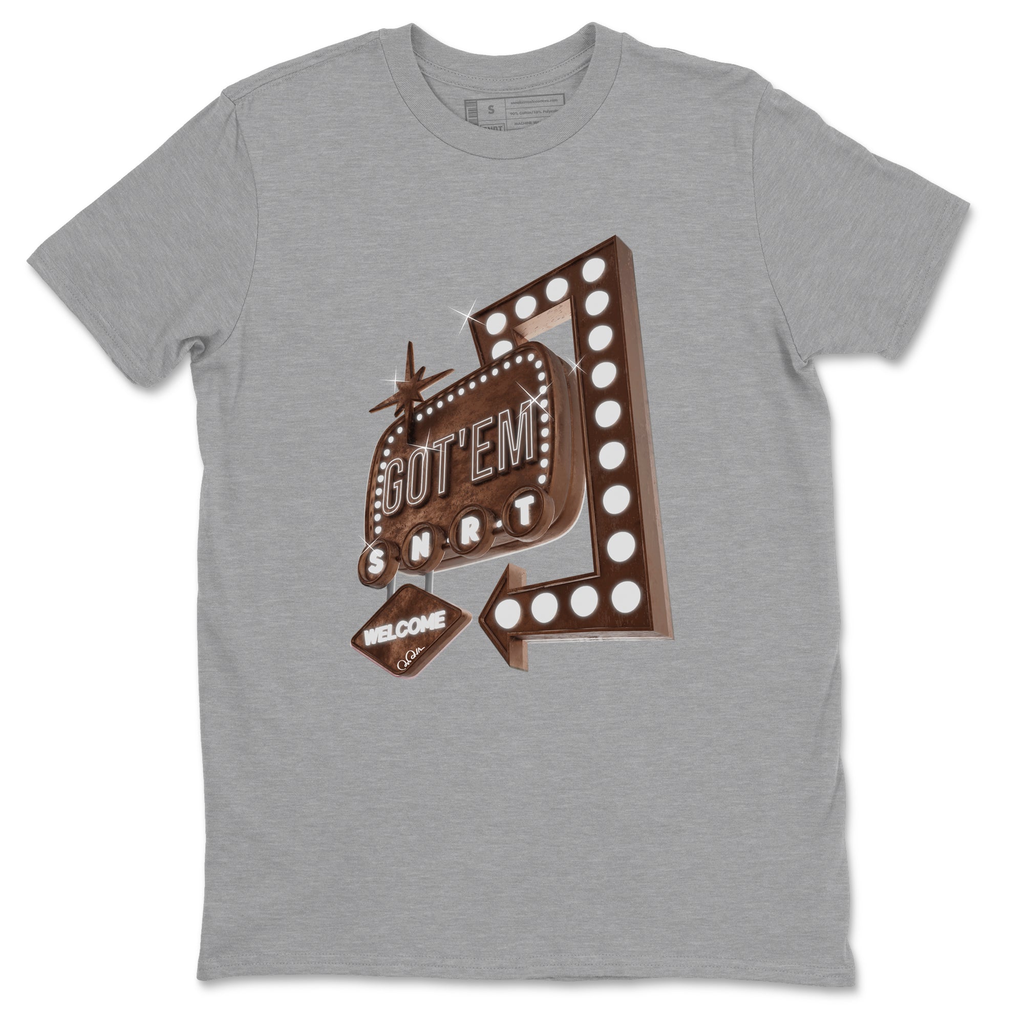 Retro Neon Sign snkmatch Tee - Air Force 1 Chocolate