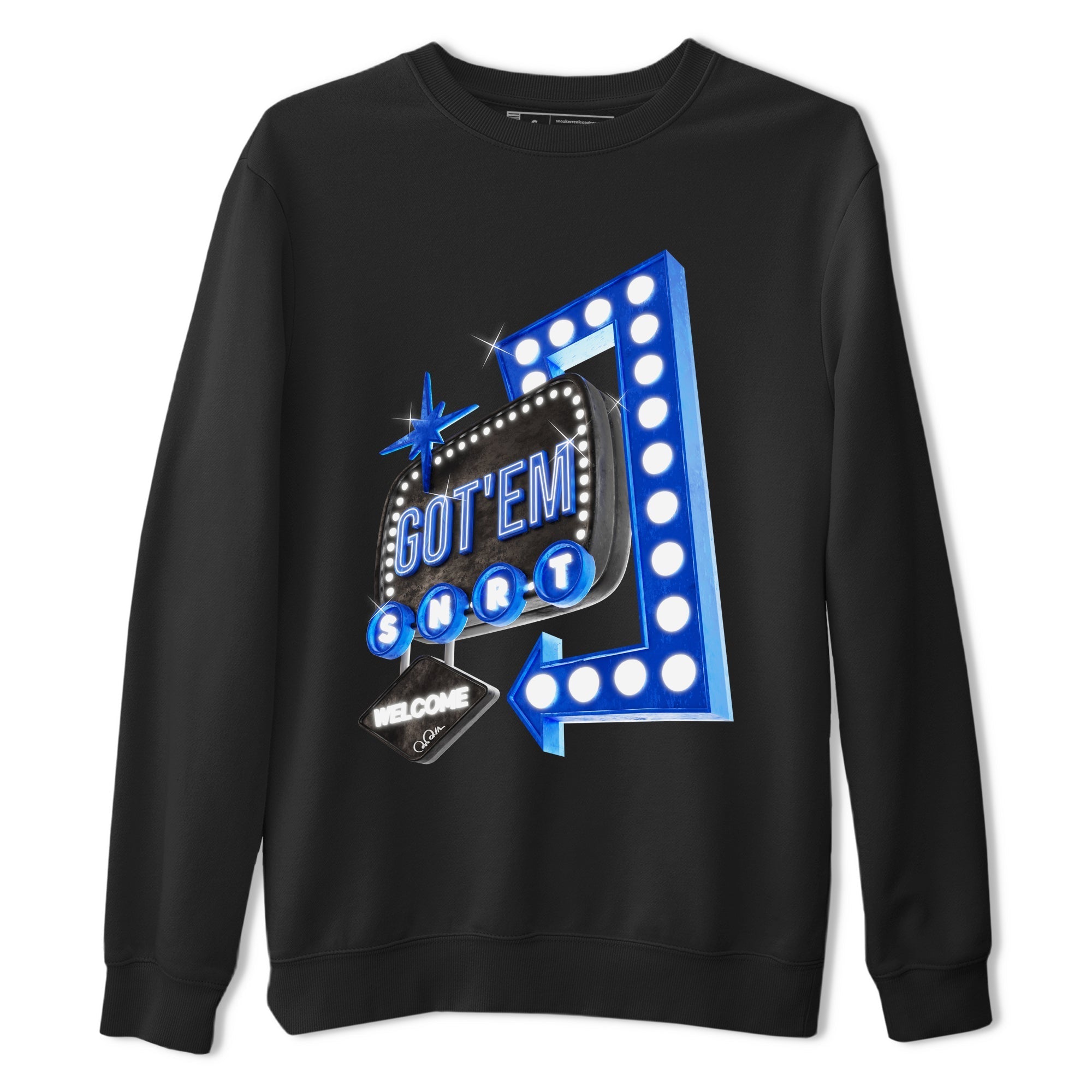 Retro Neon Sign snkmatch Tee - Air Jordan 1 Royal Reimagined