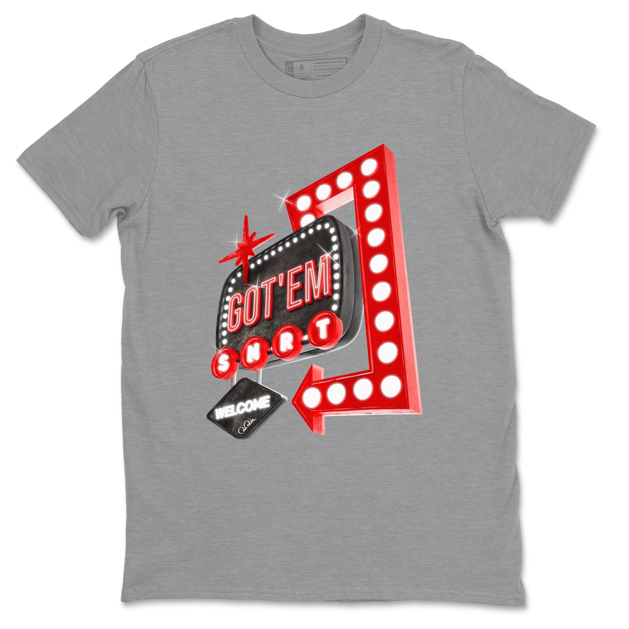 Retro Neon Sign snkmatch Tee - Air Jordan 1 Satin Bred