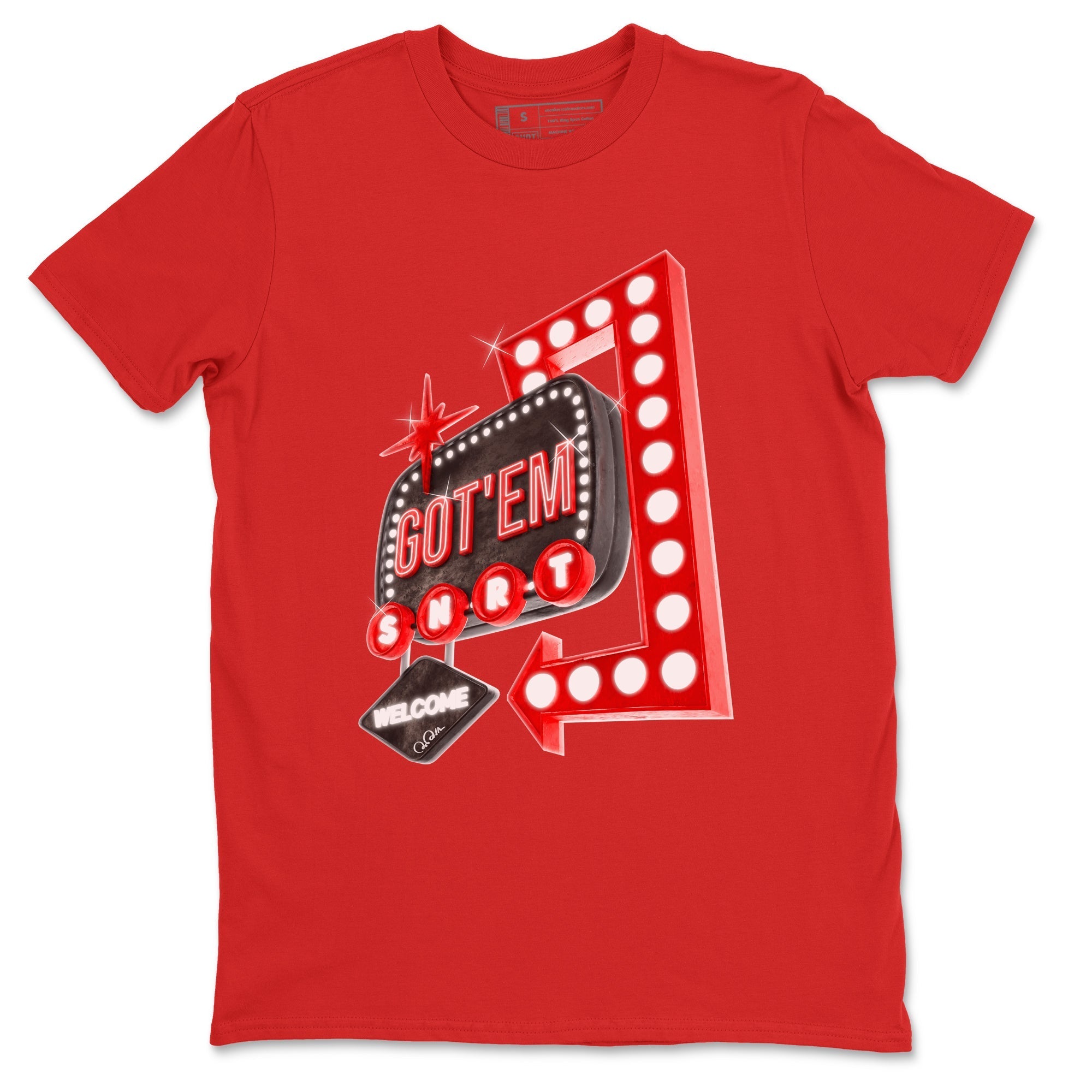 Retro Neon Sign snkmatch Tee - Air Jordan 1 Satin Bred
