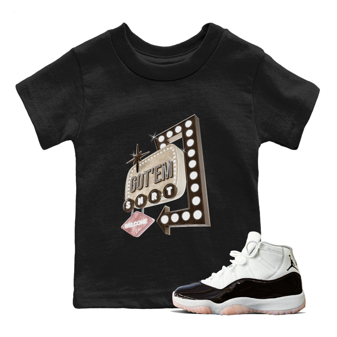 Retro Neon Sign snkmatch Tee Kids - Air Jordan 11 Neapolitan