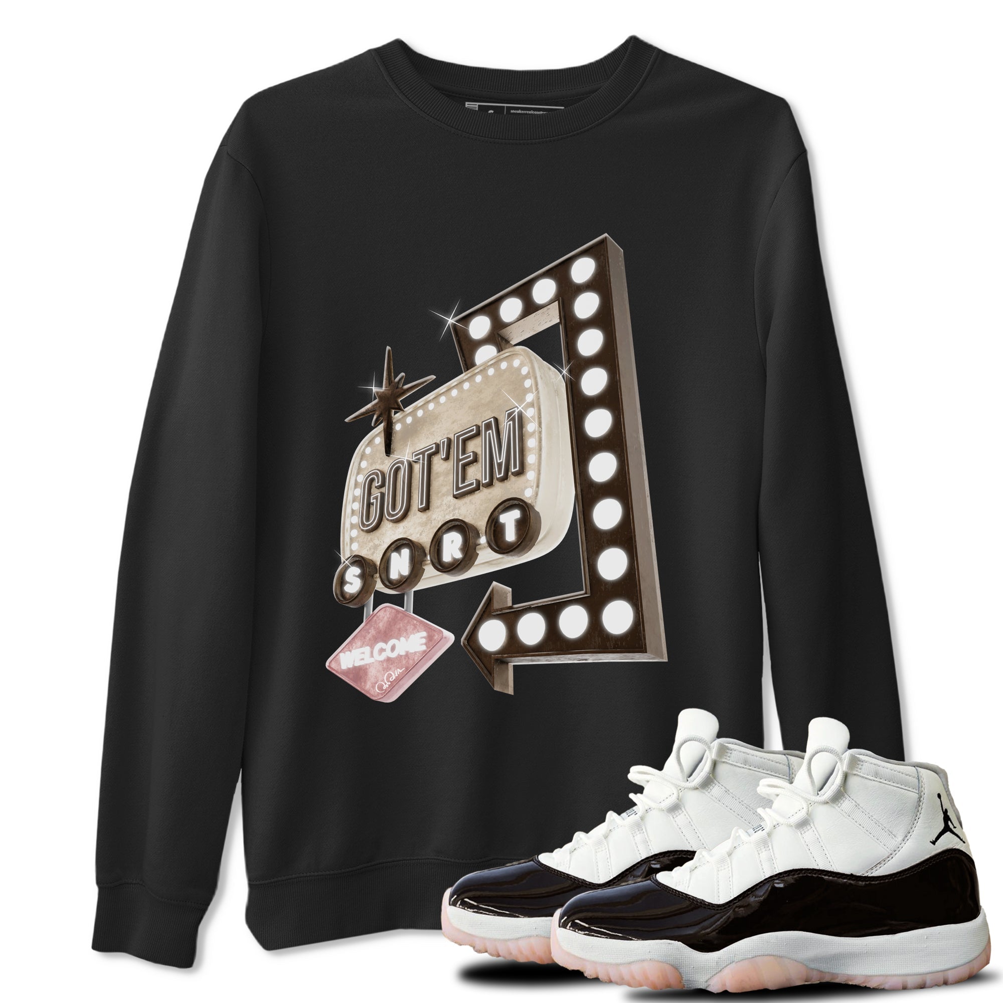 Retro Neon Sign snkmatch Tee - Air Jordan 11 Neapolitan